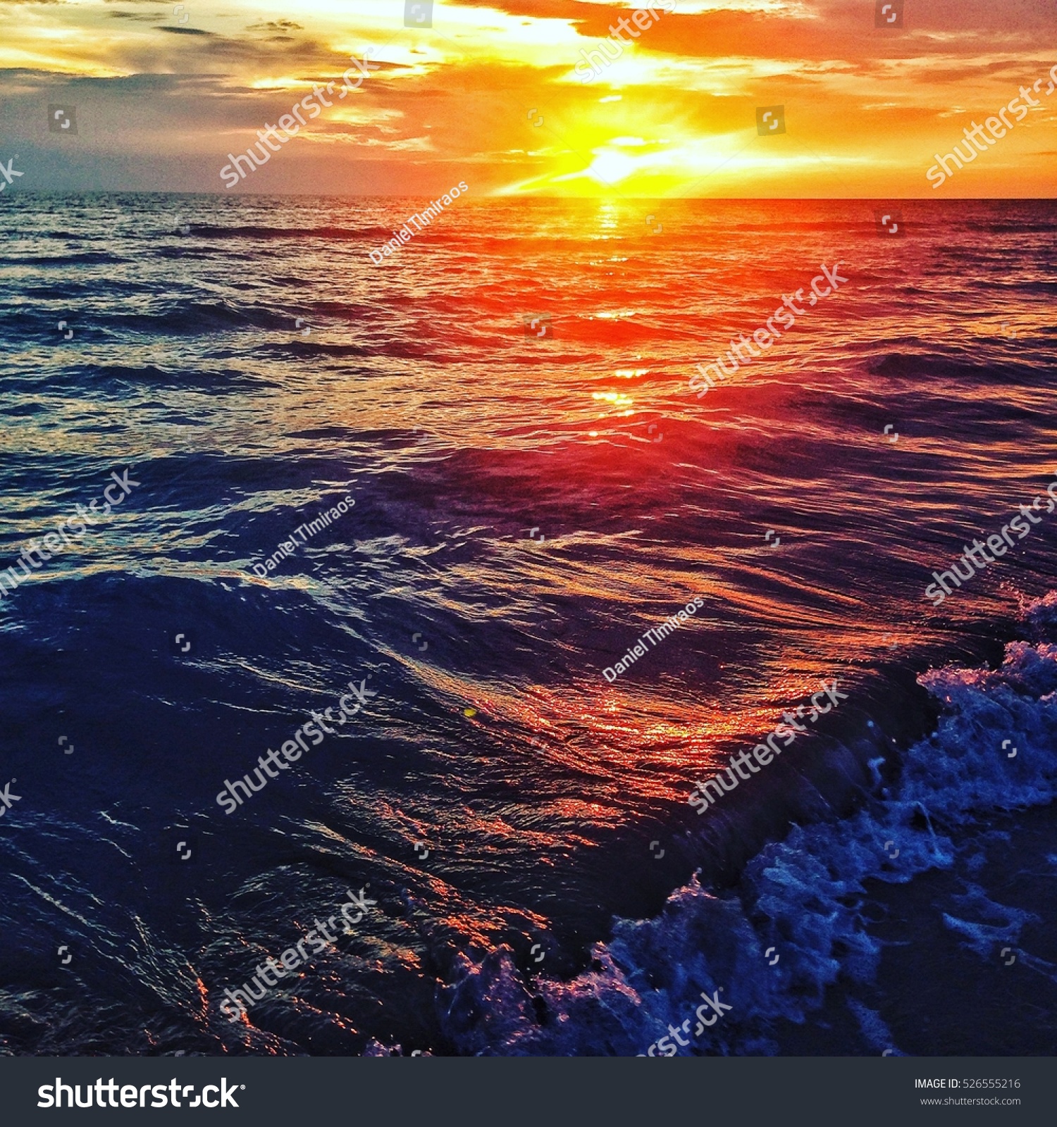 Sunset over the ocean