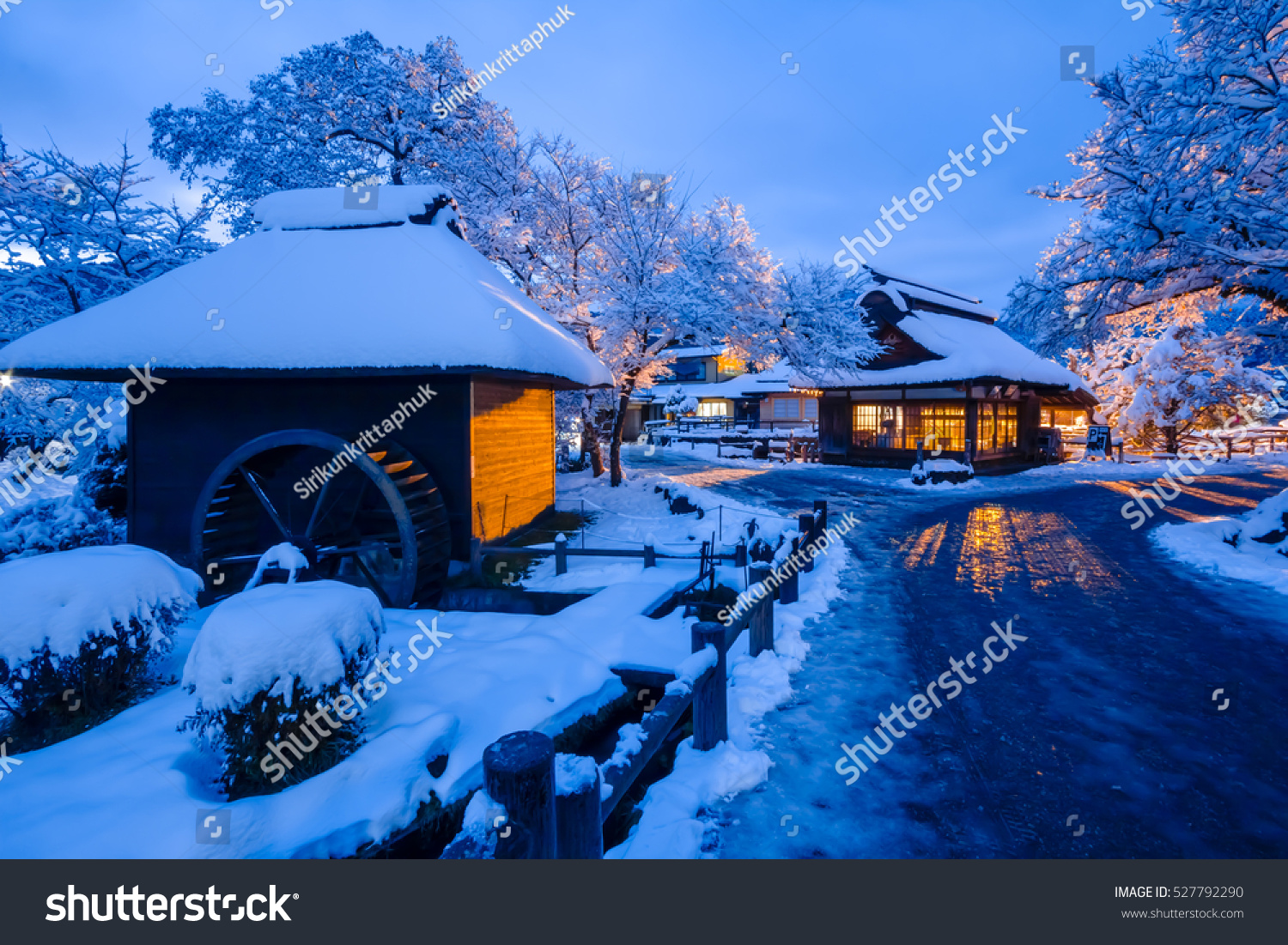 a small village in the Fuji Five Lake region at Oshino Hakkai