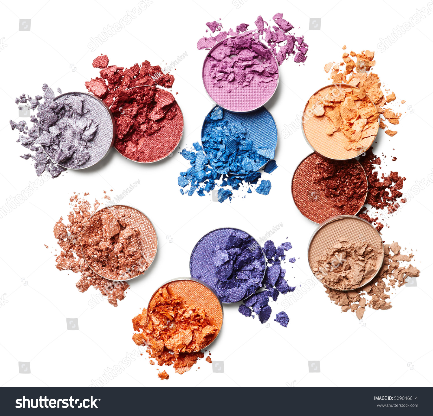 Eye shadow isolated on white background