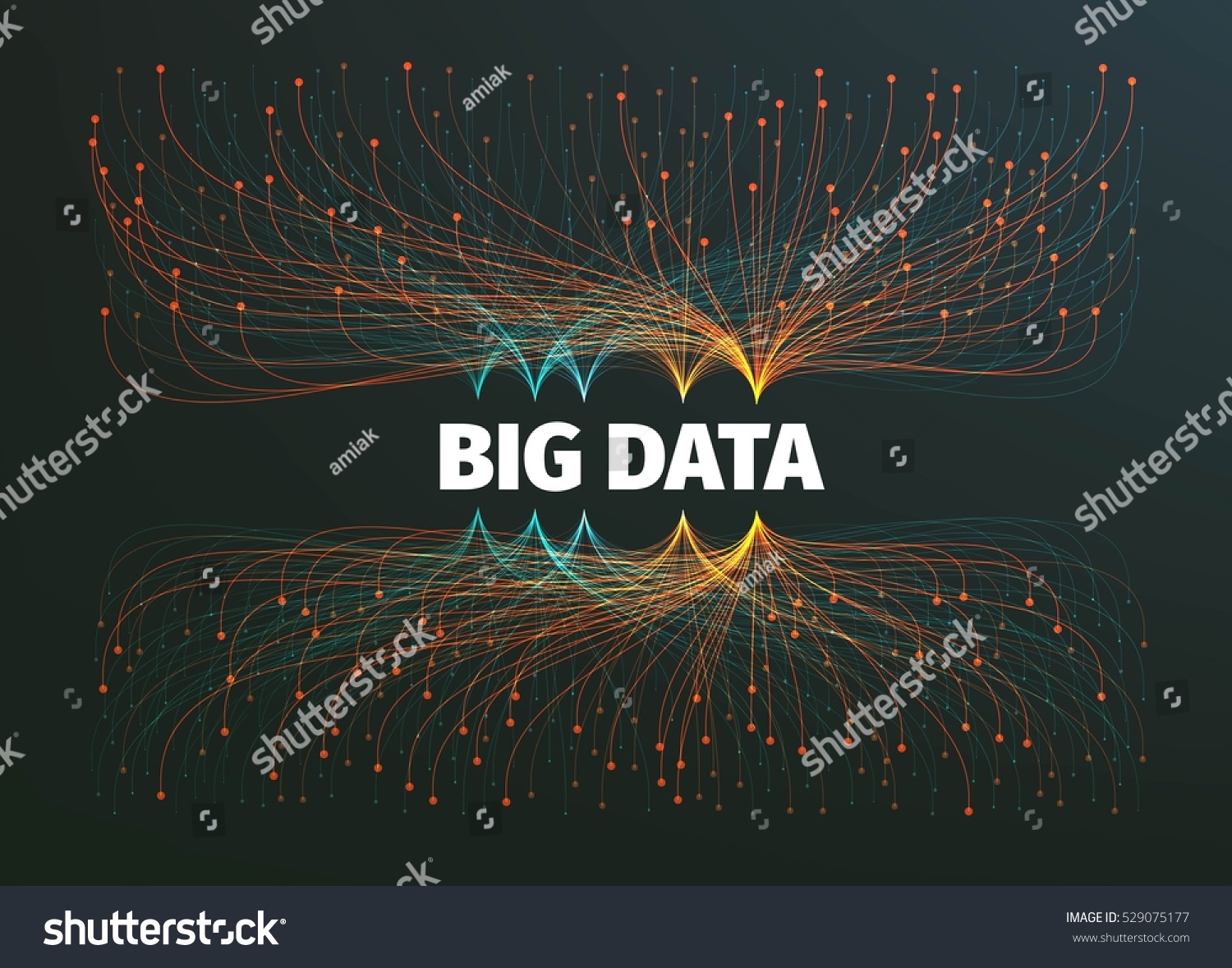 大数据背景矢量图。信息流。未来技术