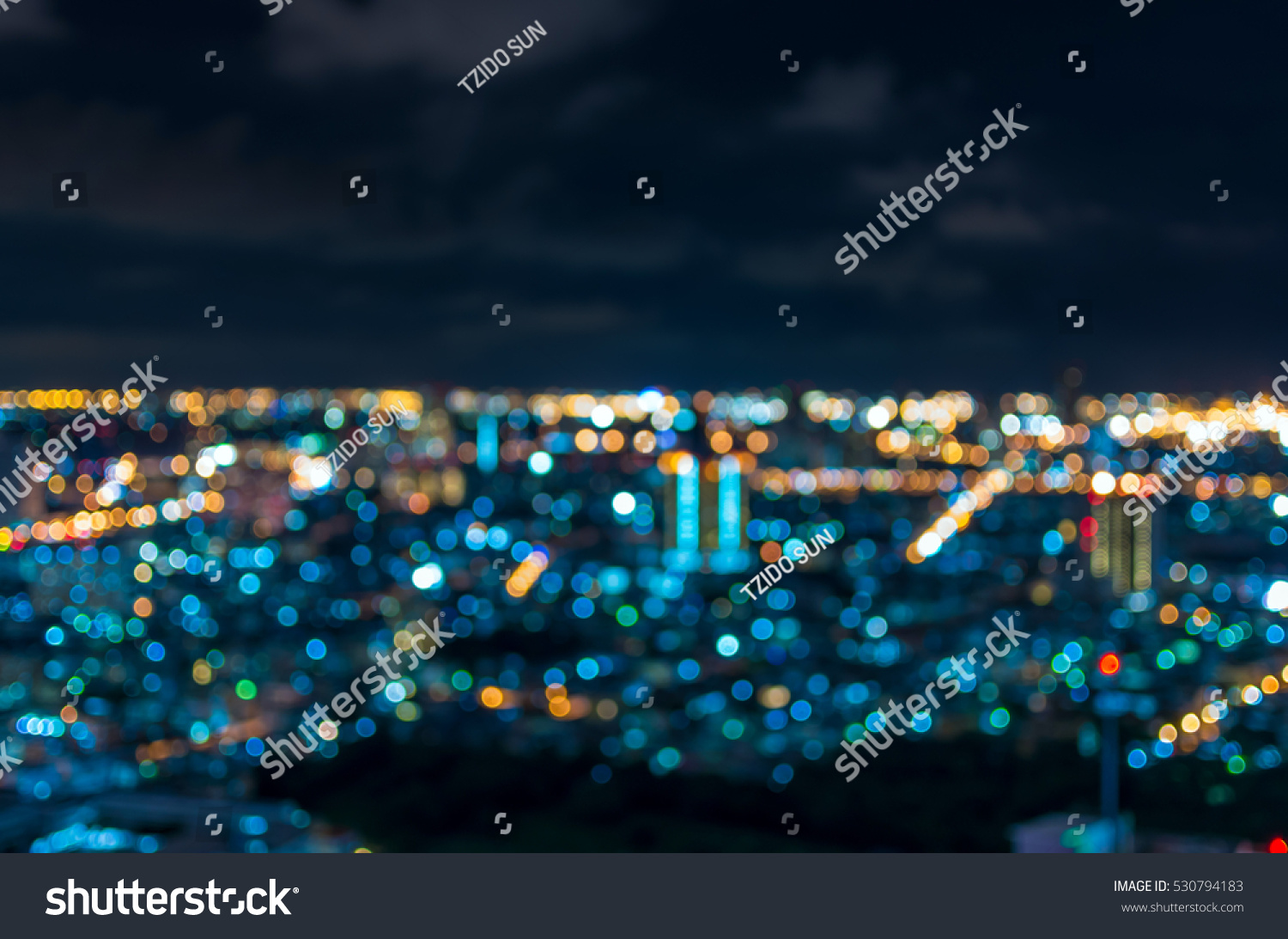 Cityscape bokeh  Blurred Photo  cityscape at twilight time