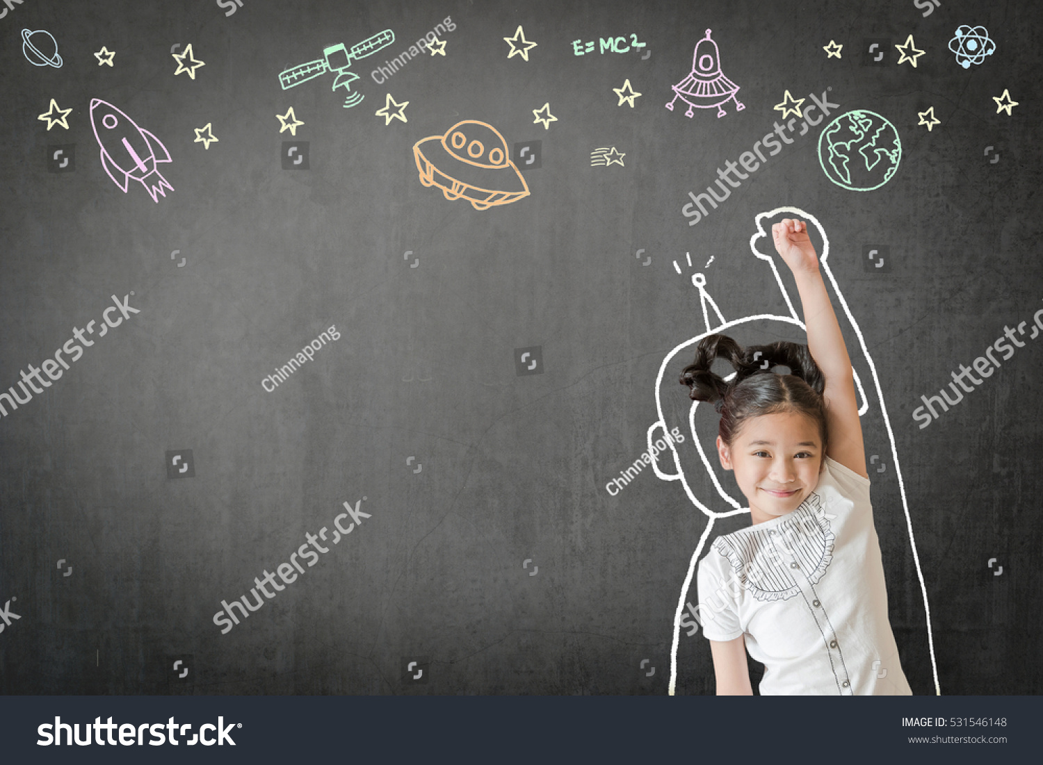 儿童在科学教育中的学习灵感 儿童在学校黑板上的想象力回到学校月份概念