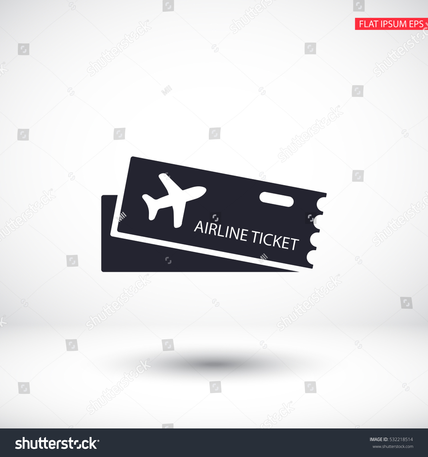 Flight ticket icon 