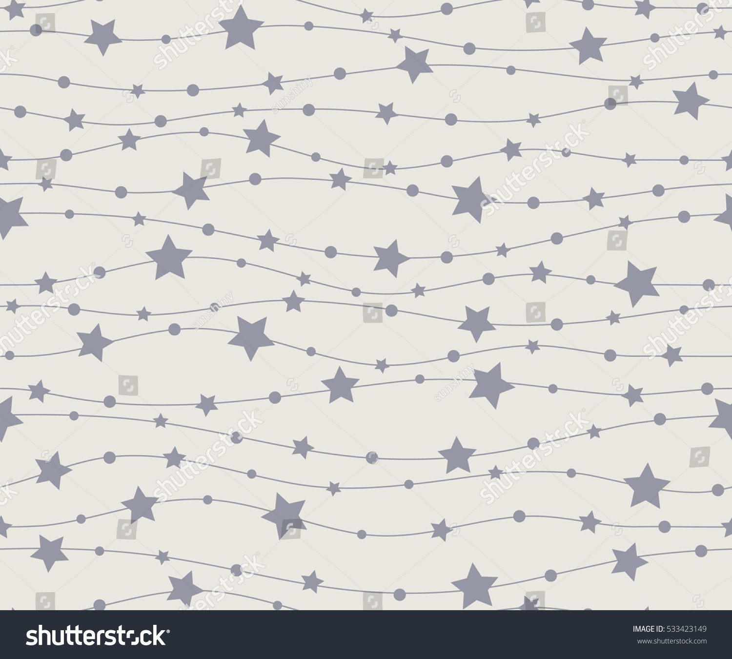 Holiday background  seamless pattern with stars. Vector illustration.