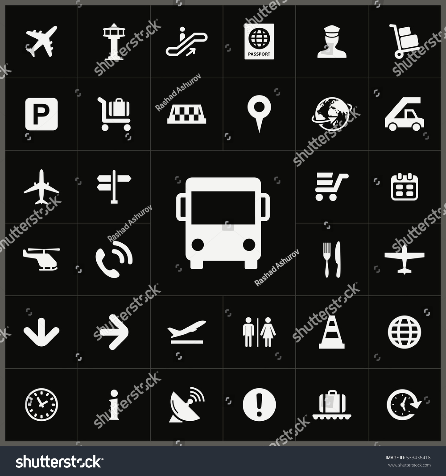 bus icon. airport icons universal set for web and mobile