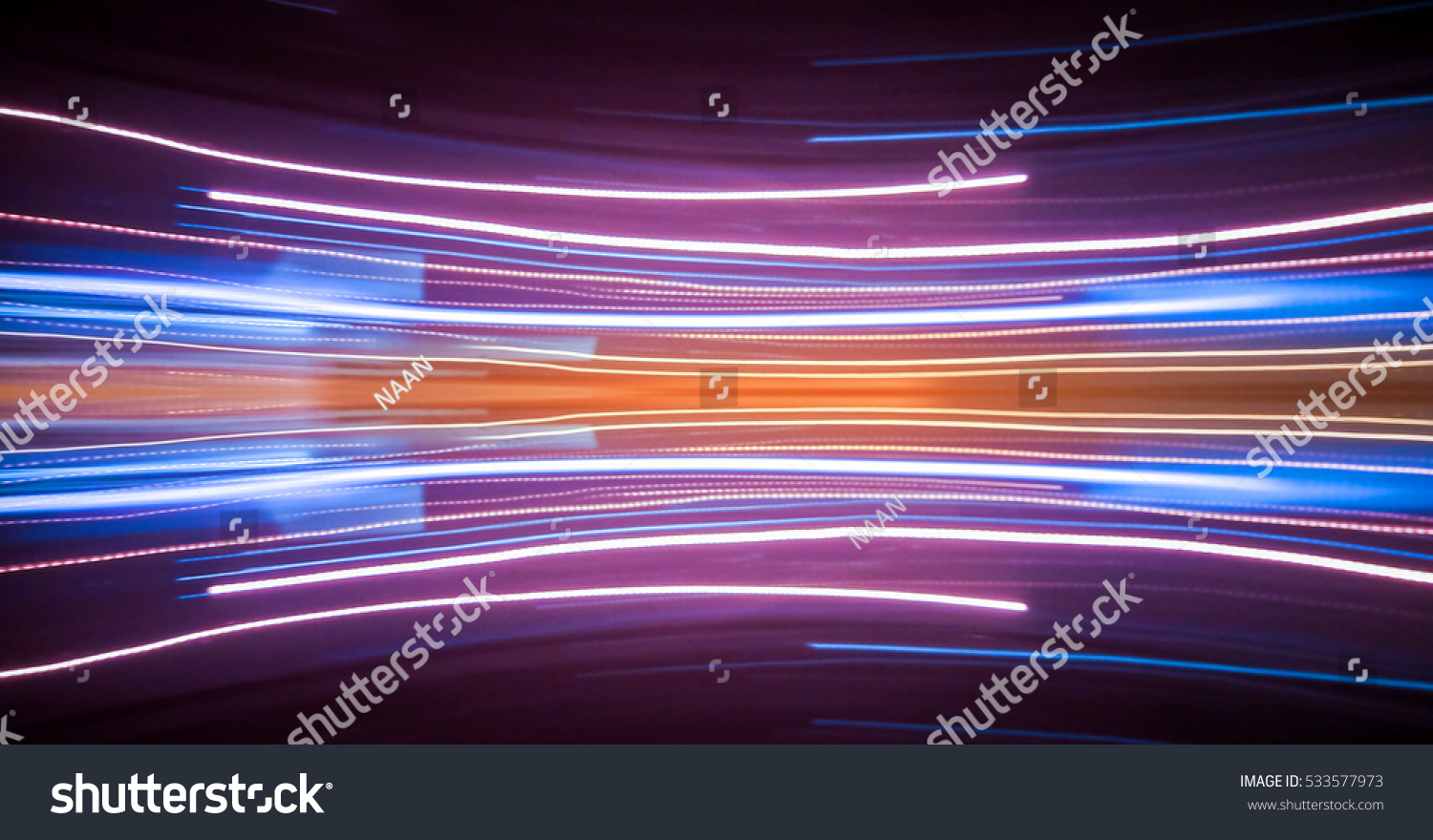 Abstract background of night light on street   long exposure shot
