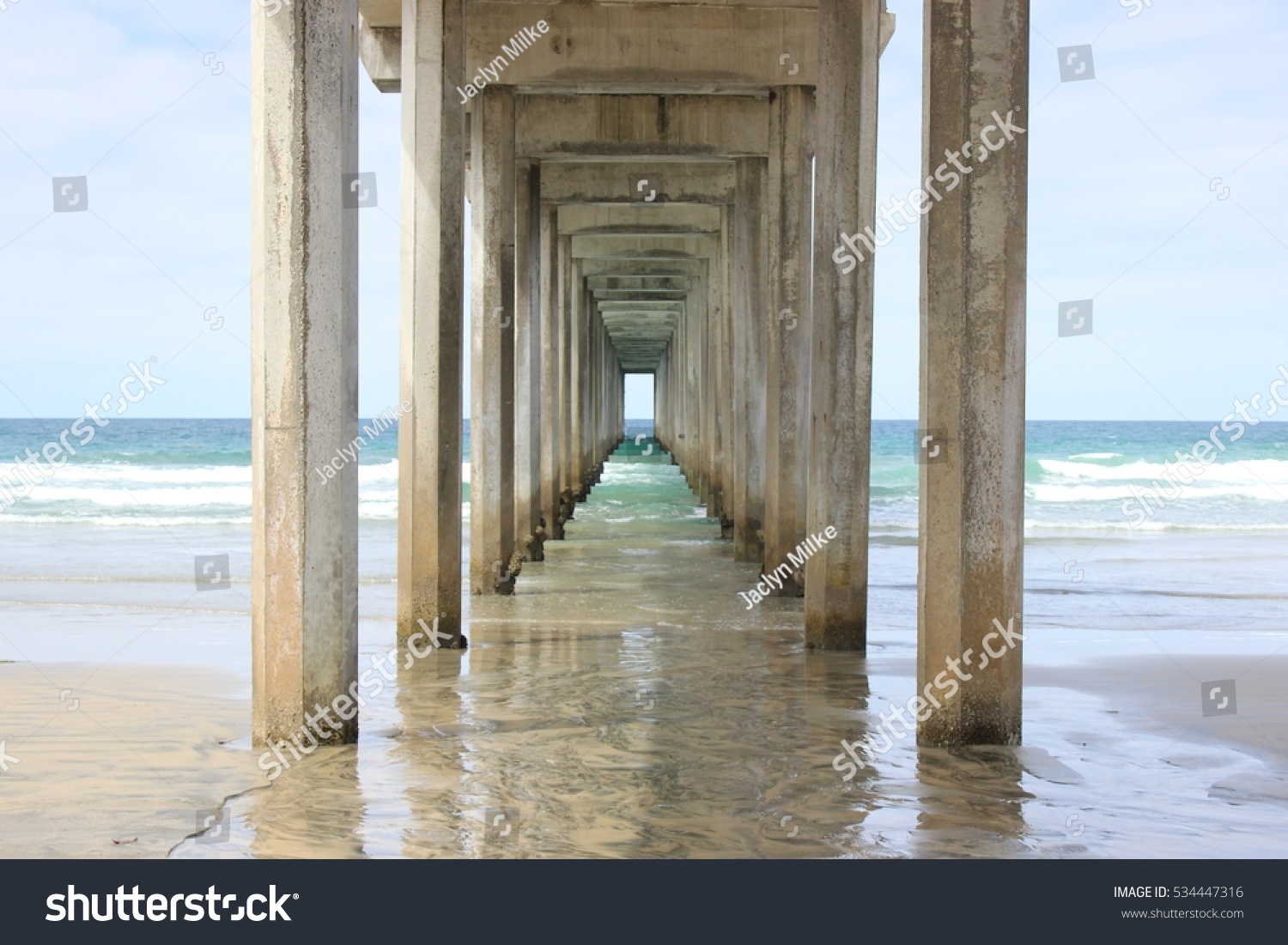 View under Scripps Pier  La Jolla  California