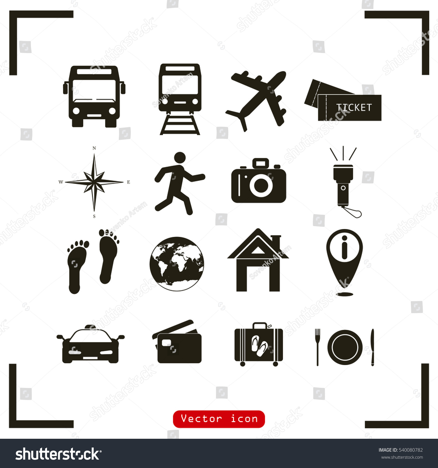 Traveling and transport icons for Web and Mobile App. 