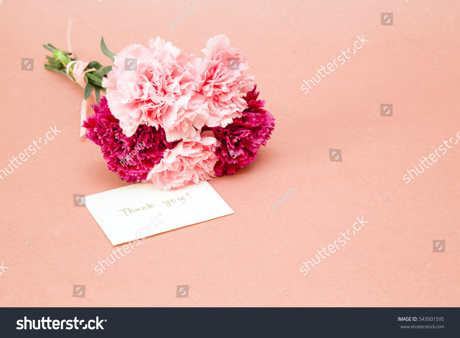 Carnation's bouquet with message card