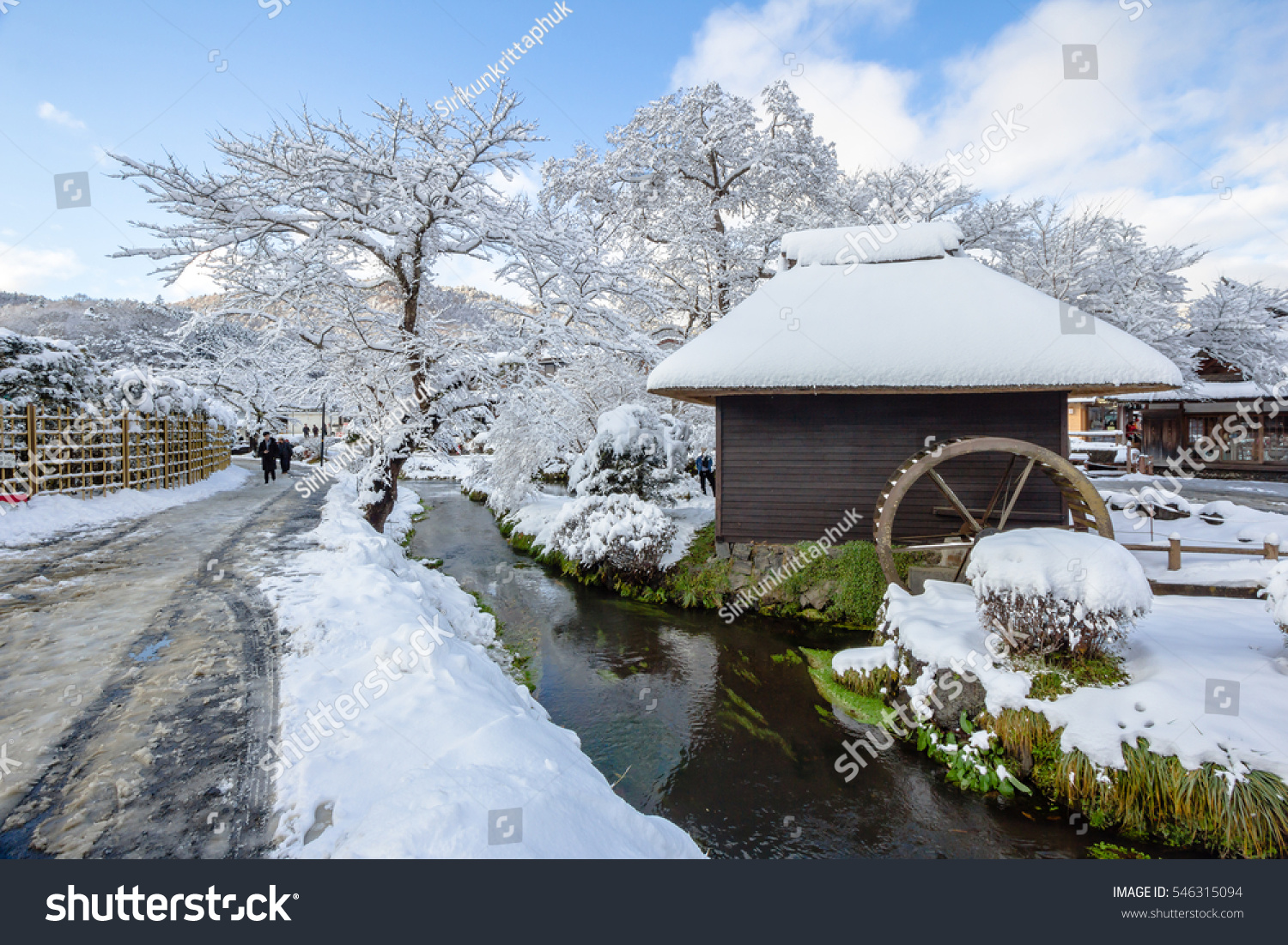 a small village in the Fuji Five Lake region at Oshino Hakkai