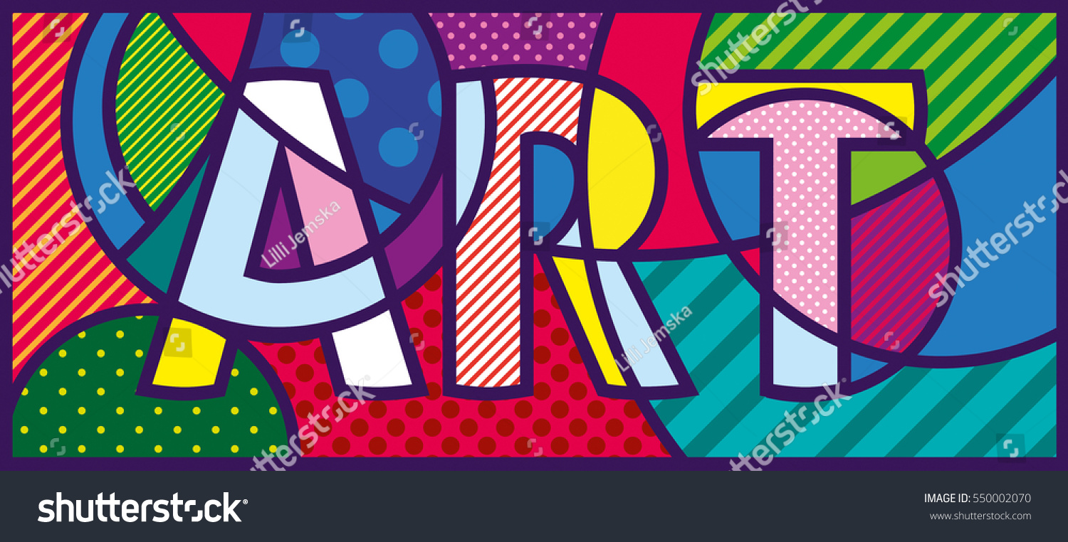 ART Pop Art Illustration. Pop-art design. Template for art gallery  art studio  school of the arts. 