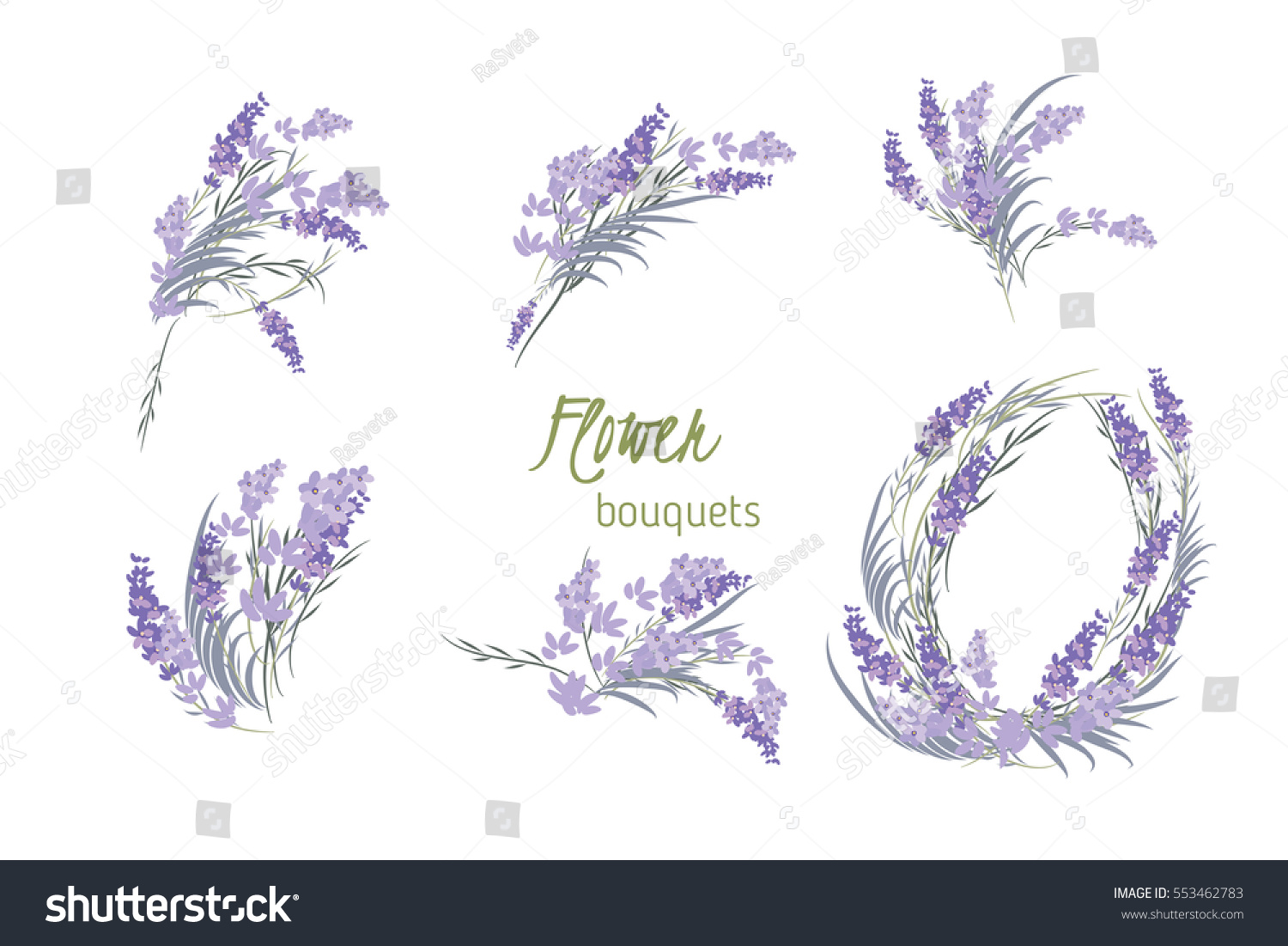 Floral lavender retro vintage background  illustration