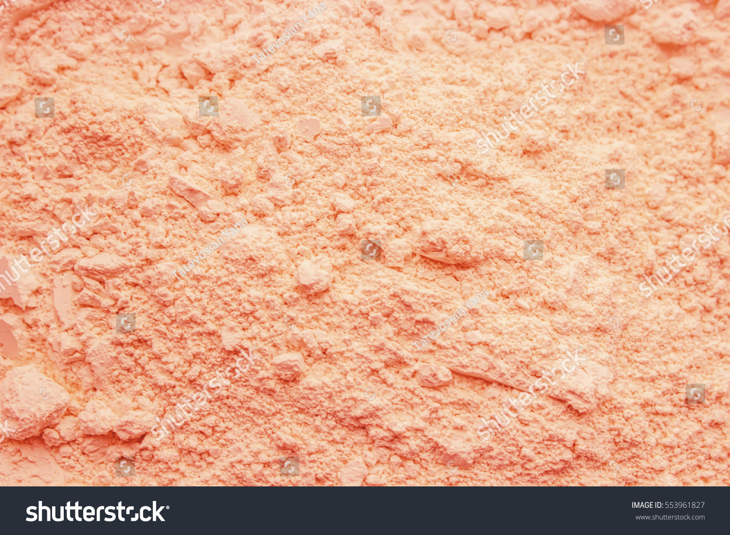 clay dry powder cosmetic texture. 