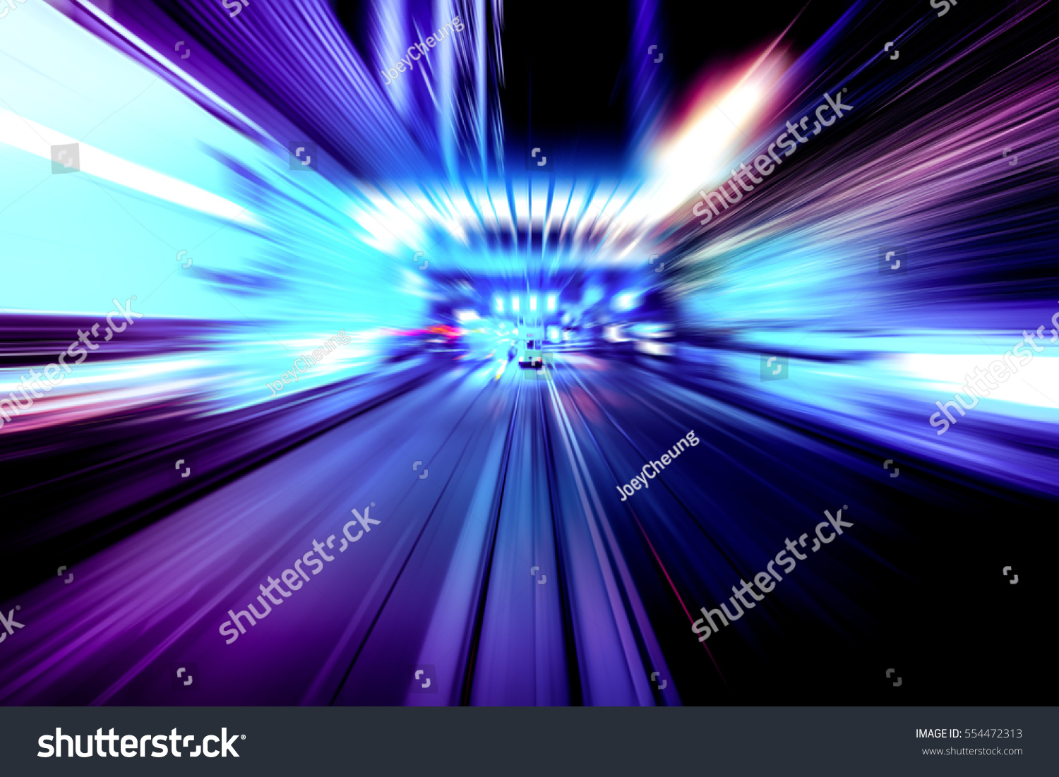 moving traffic light trails at night
