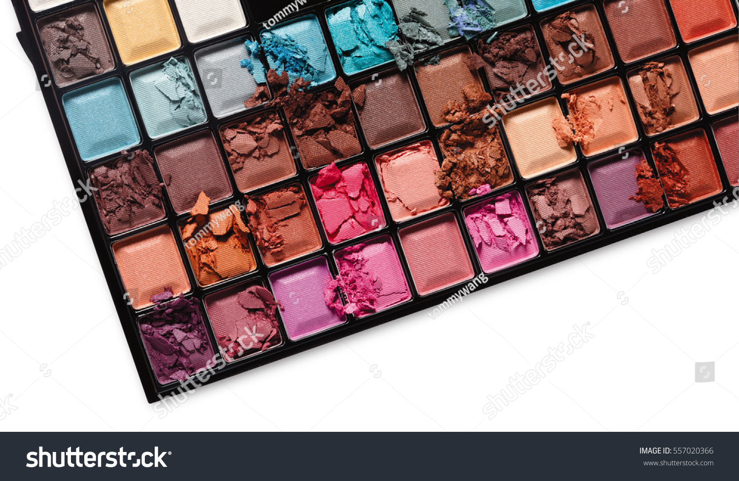 Make-up  colorful eye shadows palette.