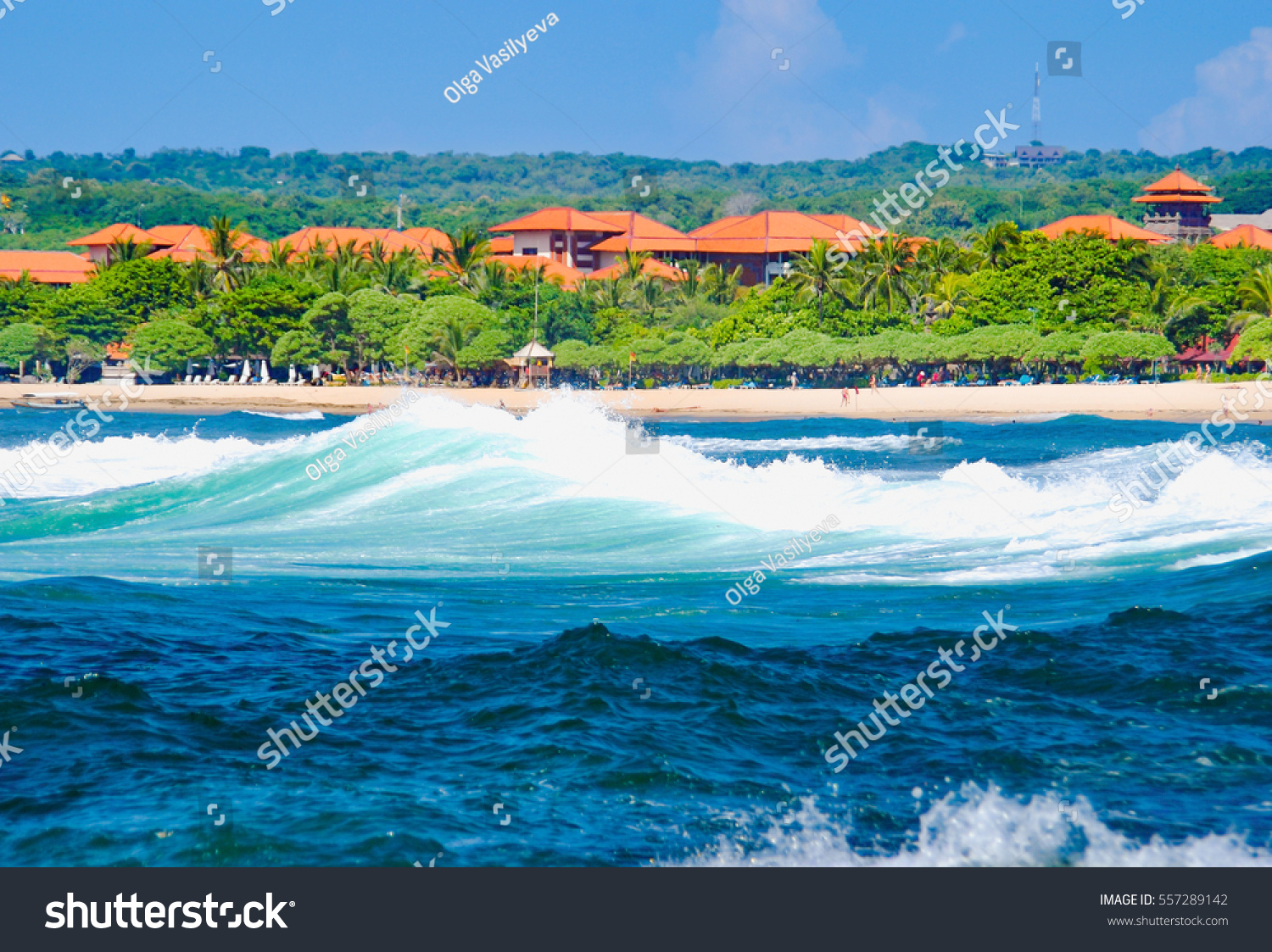 Nusa Duo beach on the island of Bali. Indonesia.