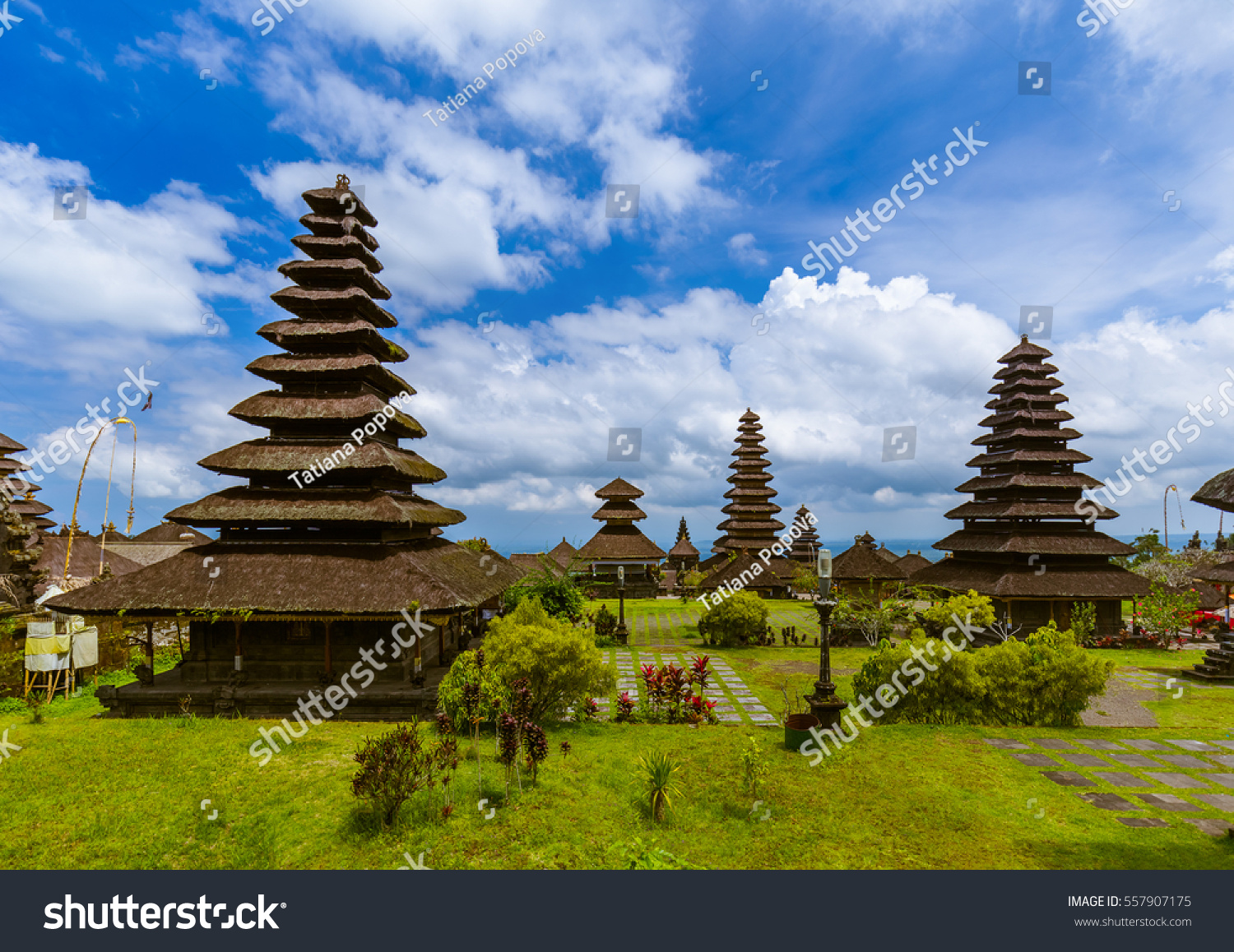 Pura Besakih temple - Bali Island Indonesia - travel and architecture background