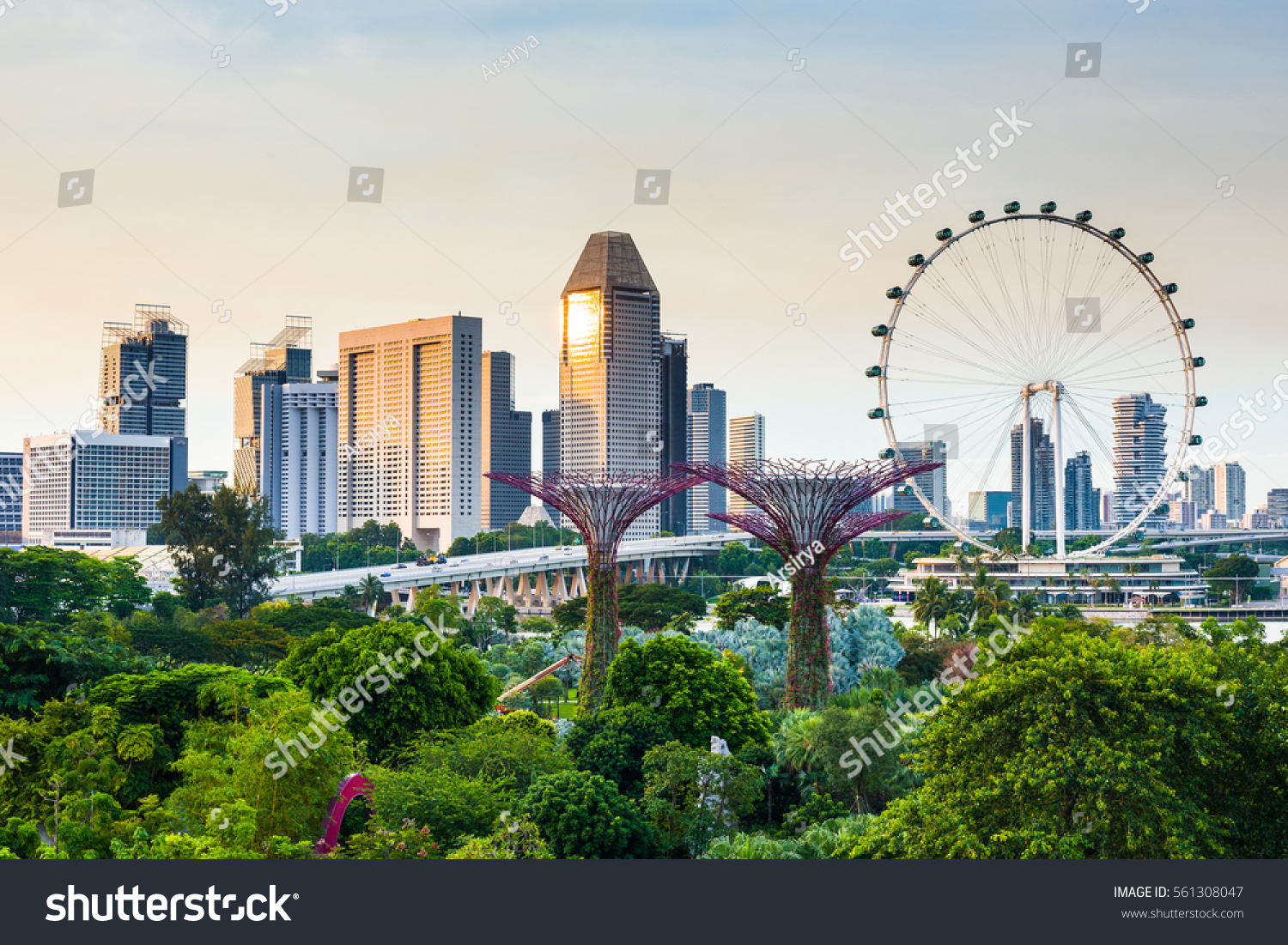 Singapore beautiful cityview from OCBC Skyway