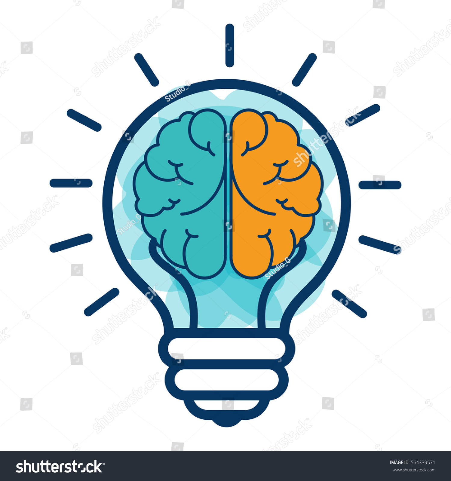 brain storm with bulb