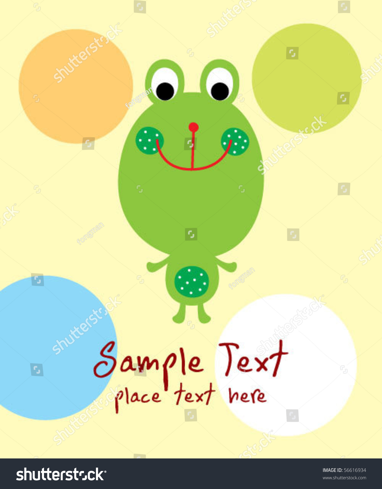 cute little frog greeting