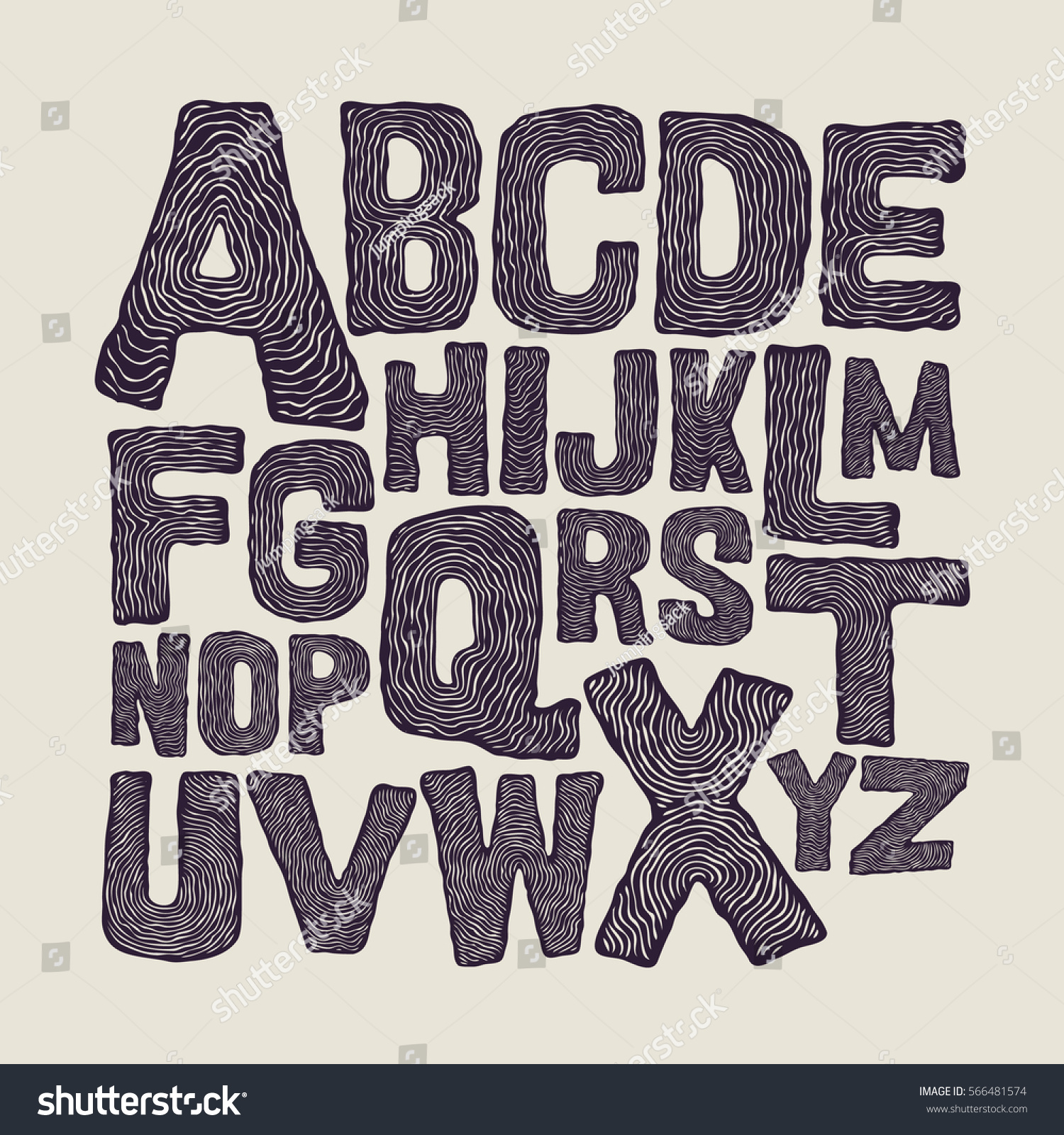 Hand drawing type font. typography vector