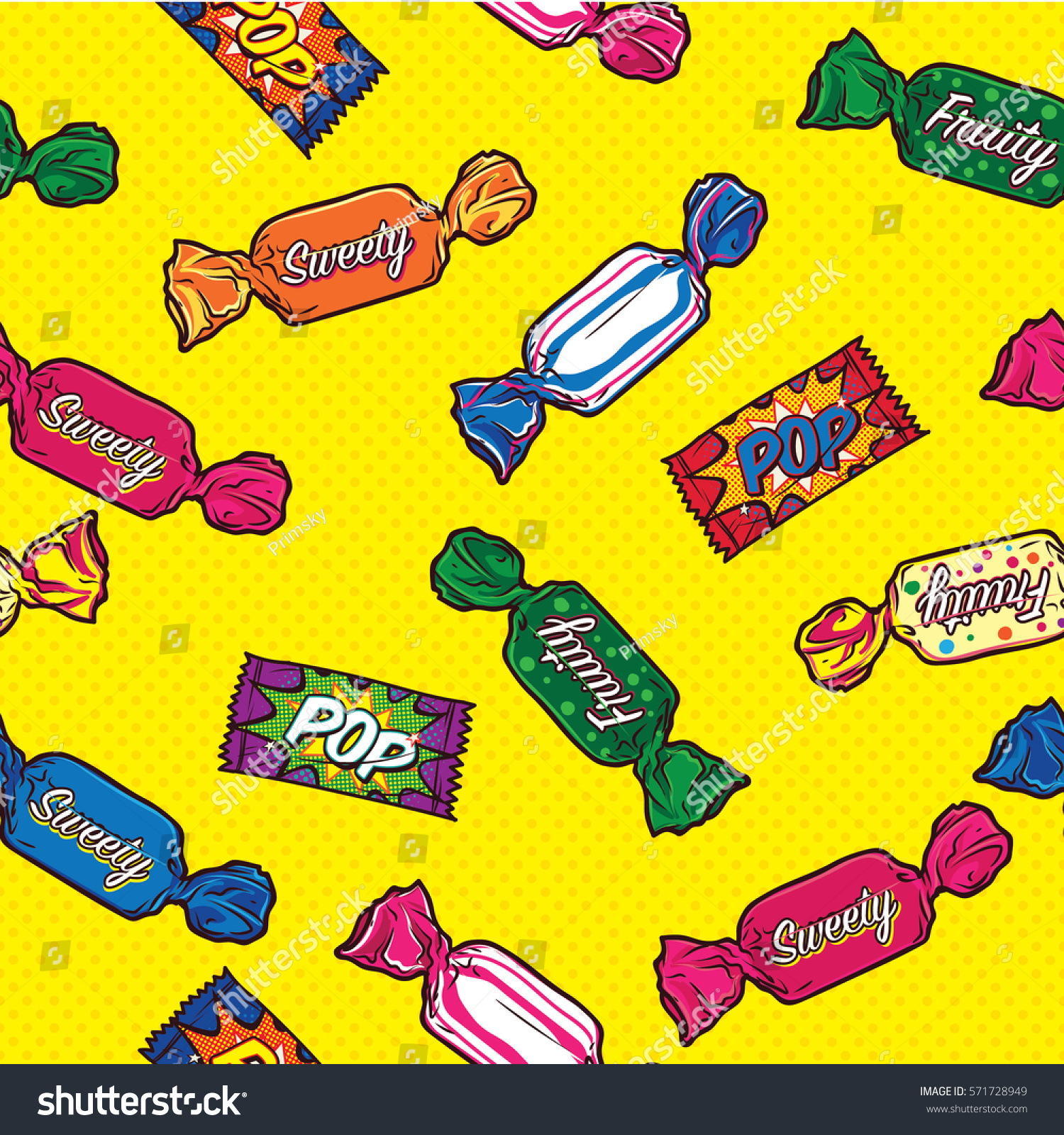 Colorful Candy Seamless Pattern