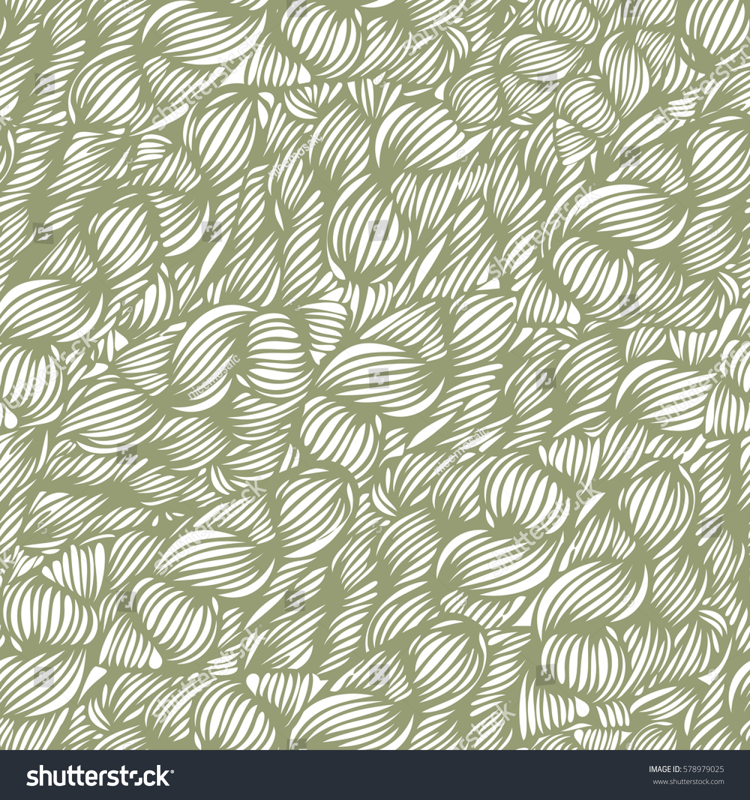 Vector seamless wave doodle hand drawn pattern. Can be used for wallpaper  pattern fills  print and cloth  fabrics and canvas  background  surface textures. Waves texture pattern with hairstyle braid