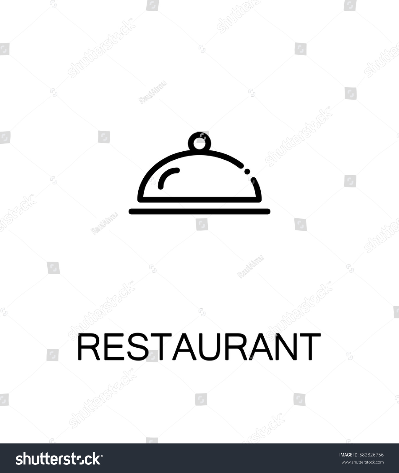 Restaurant icon. Single high quality outline symbol for web design or mobile app. Thin line sign for design logo. Black outline pictogram on white background