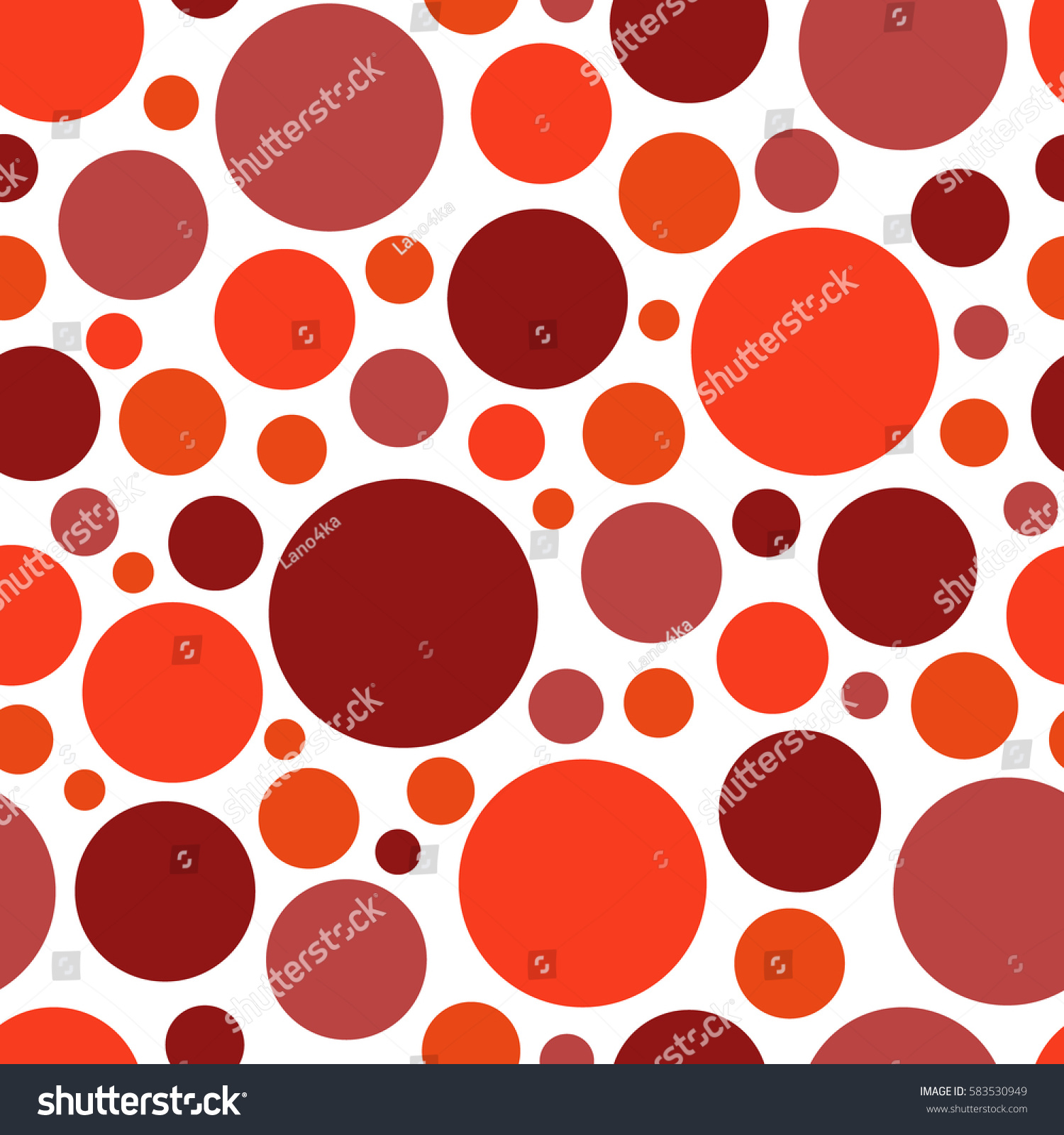 Color red circle. chaotic pattern circle. Seamless pattern. 