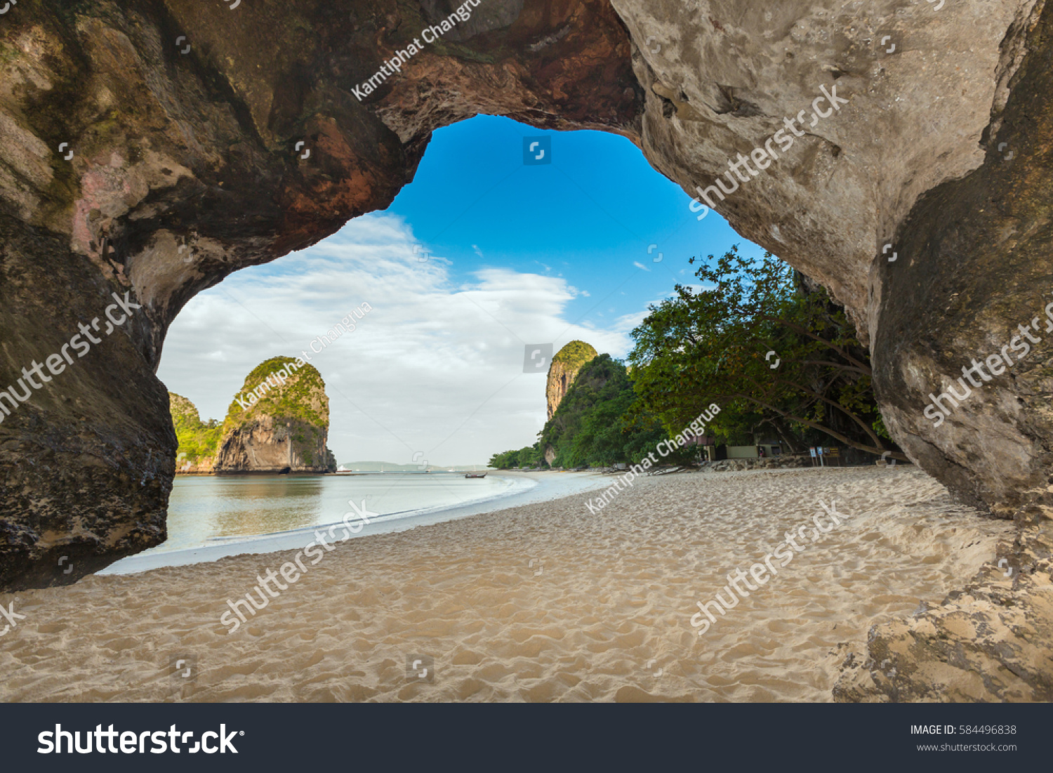 Phra Nang  beach and cave in Krabi province  Thailand