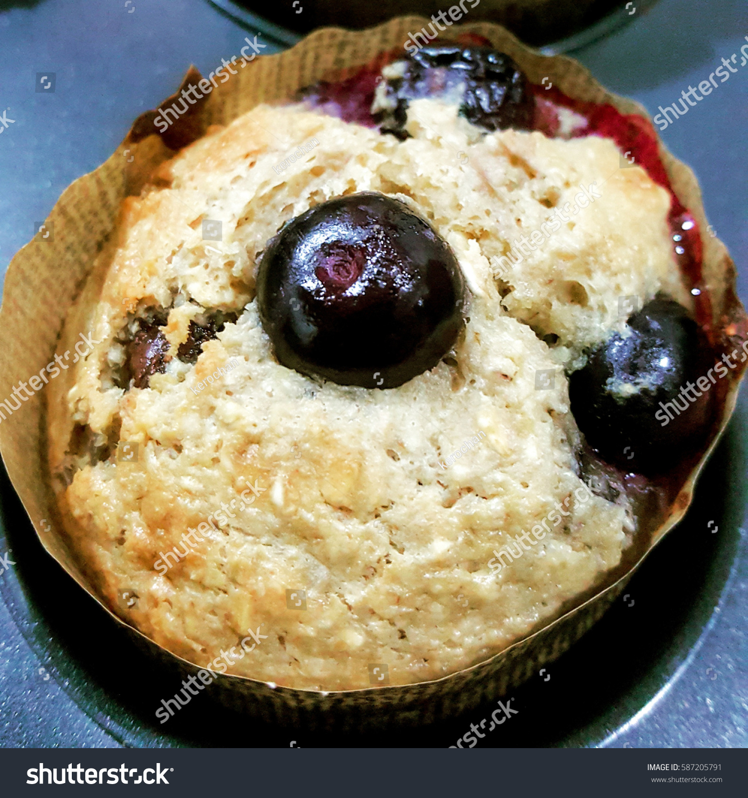 homemadeskinnyblueberriesmuffinwithorganicingredients