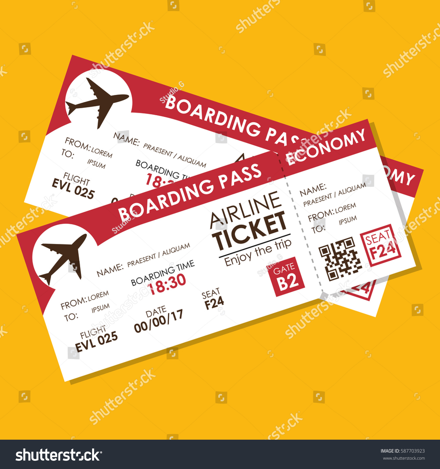 airline ticket flight icon