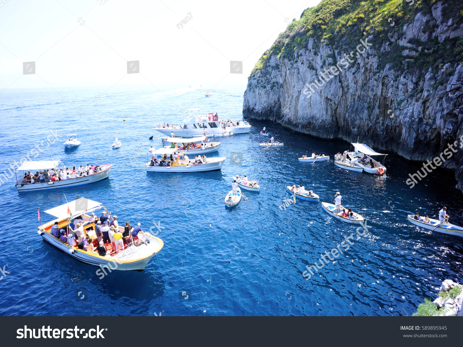 Entrance to Blue Cave on Capri Island