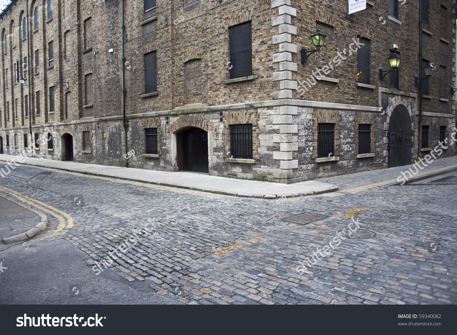 old buildings in an industrial zone of Europe