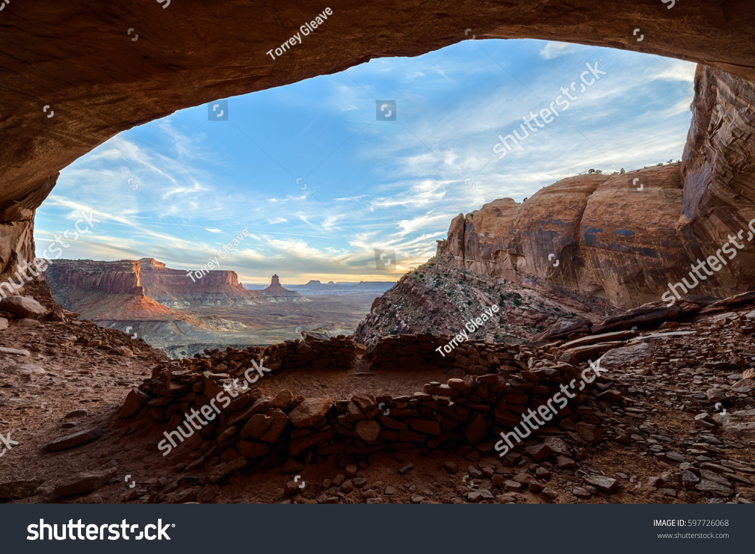 False Kiva cave on a summer day