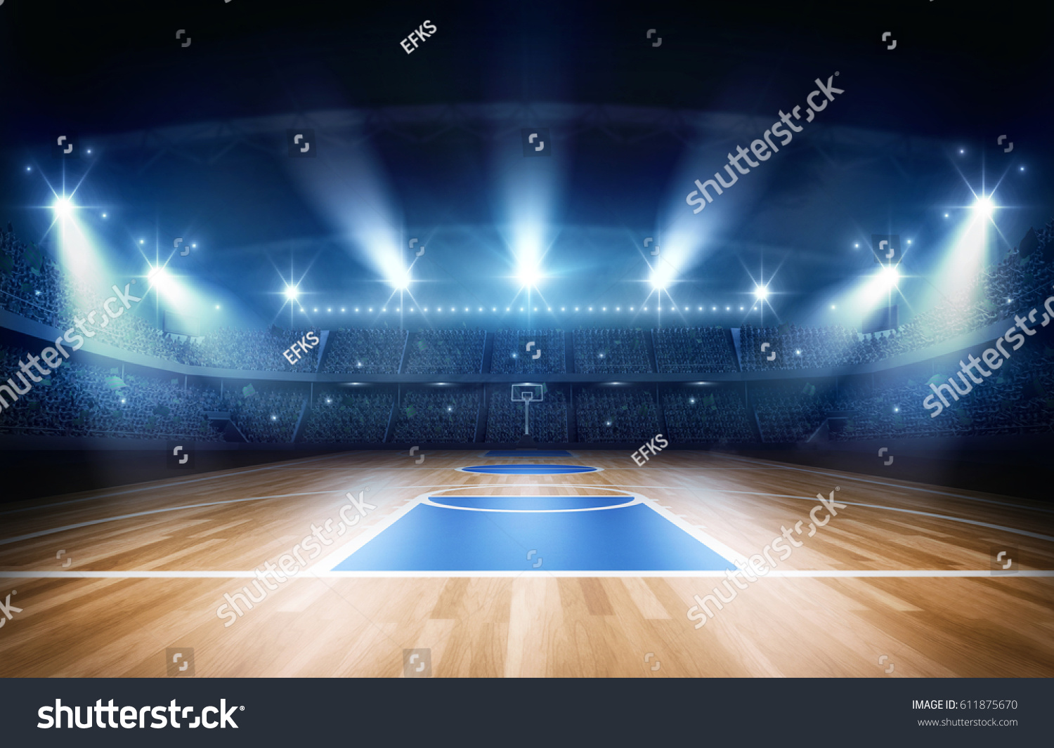 basketball arena 3d rendering