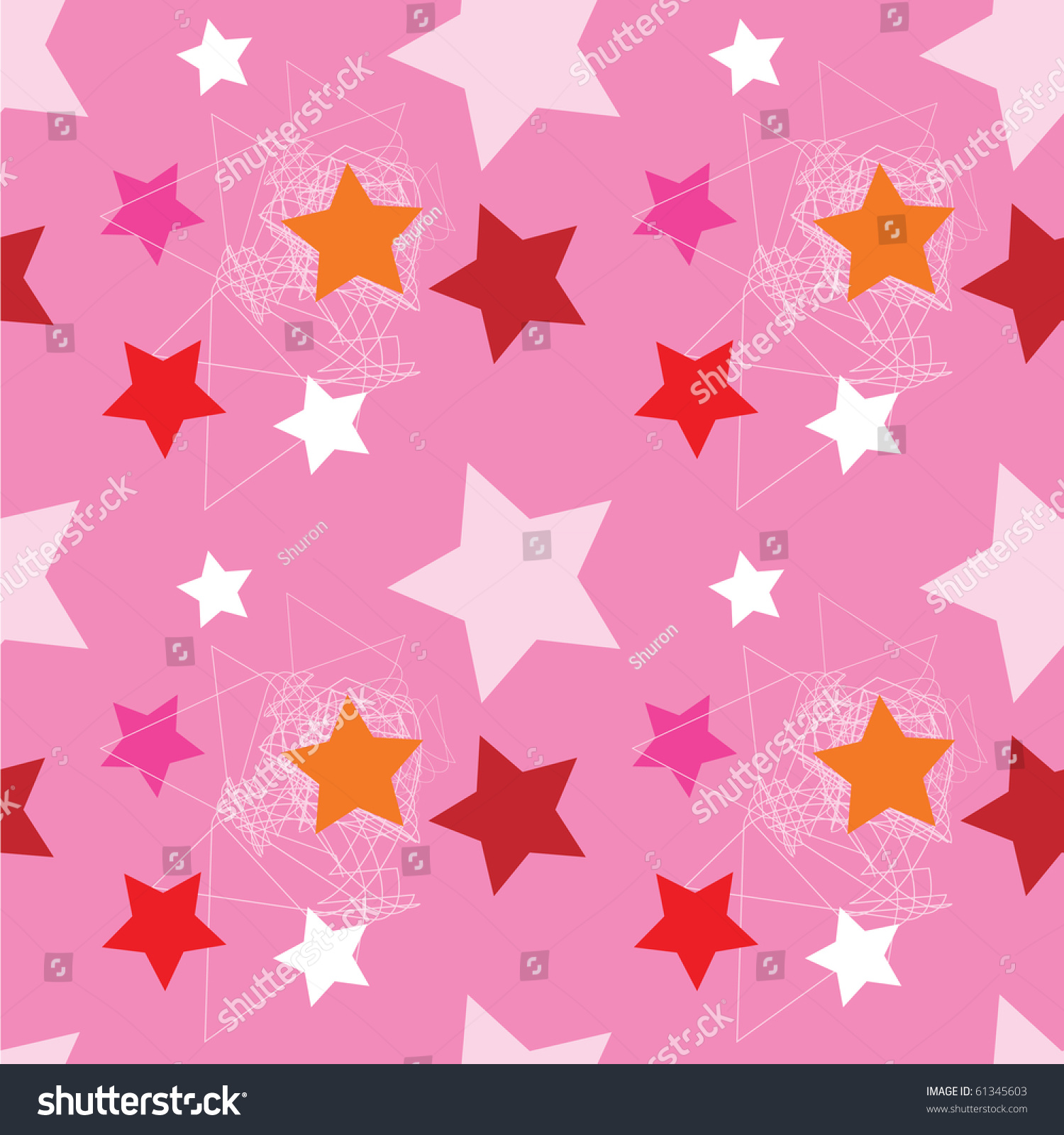 Seamless pattern with stars. Vector.