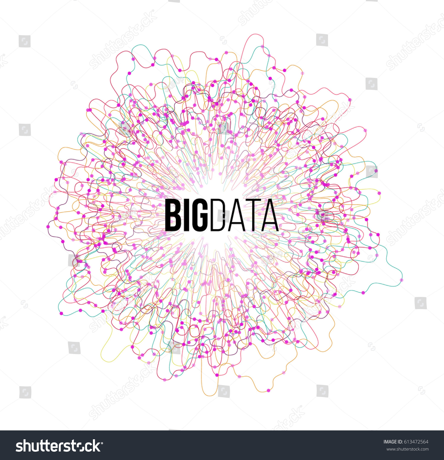 Big Data Visualization. Futuristic Science/Finance Infographic Design. Complex Visual Data Background. Abstract Data Graph. Vector Illustration.