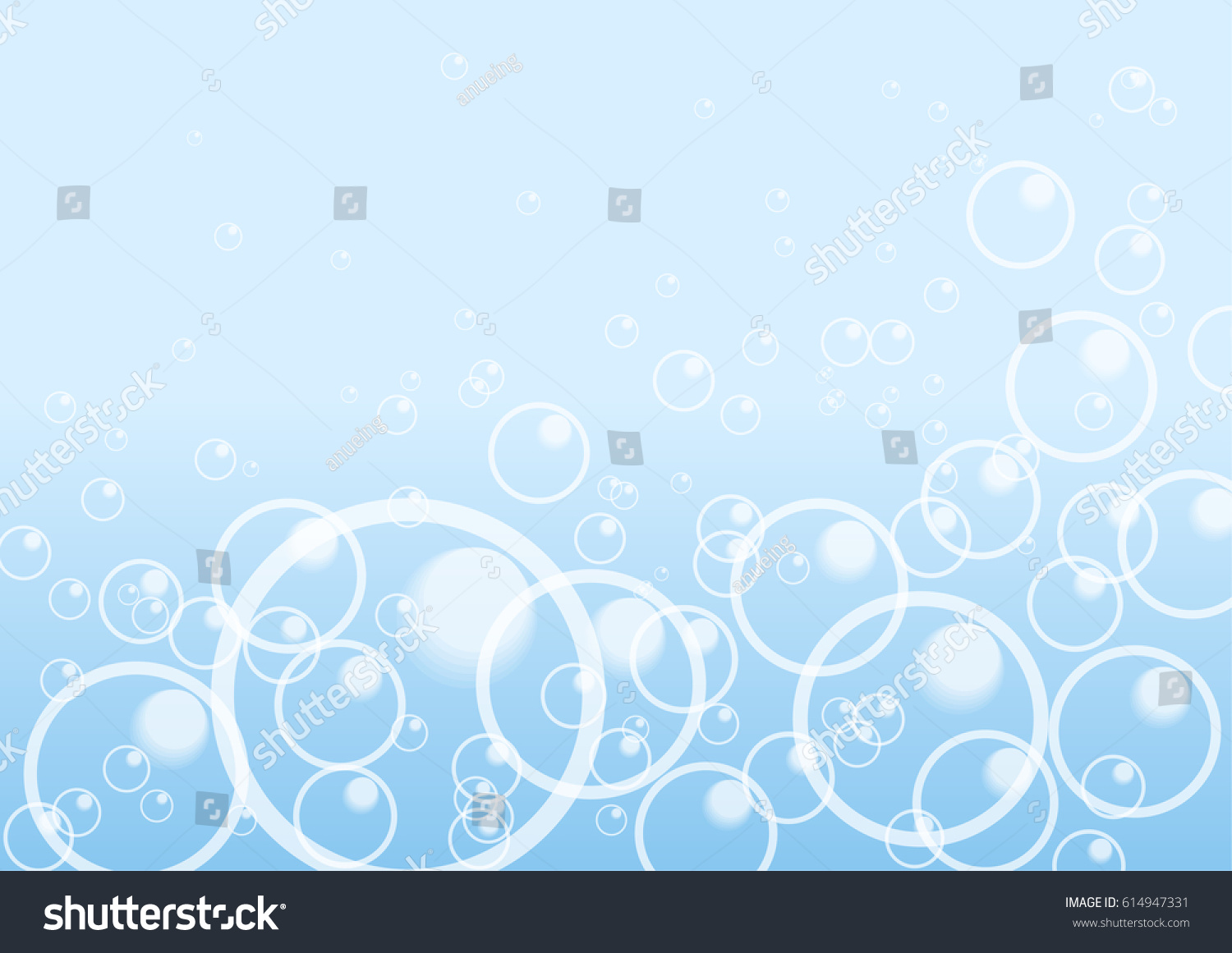 Vector : Abstract bubbles on blue background