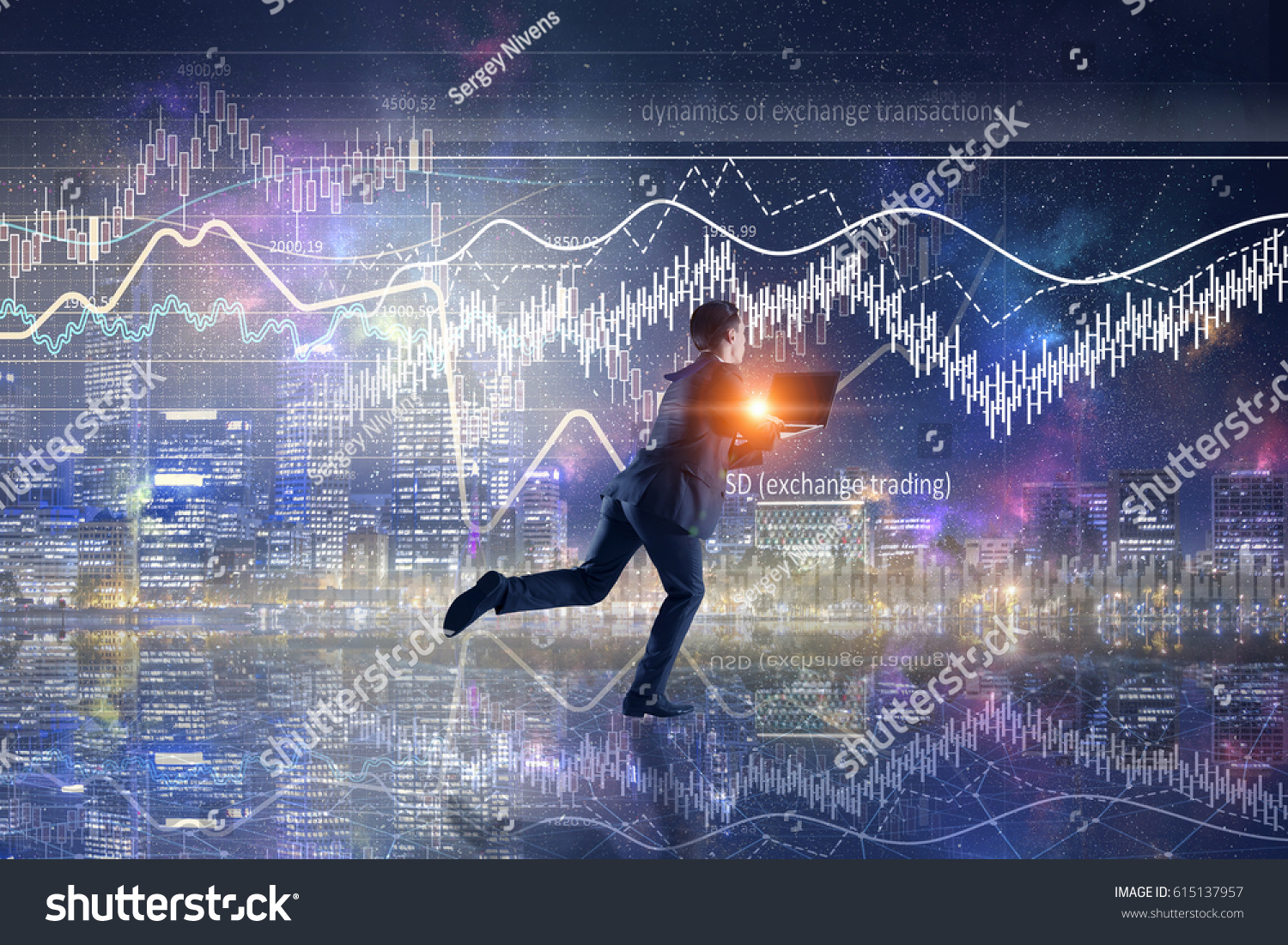 Business on the move. Mixed media . Mixed media