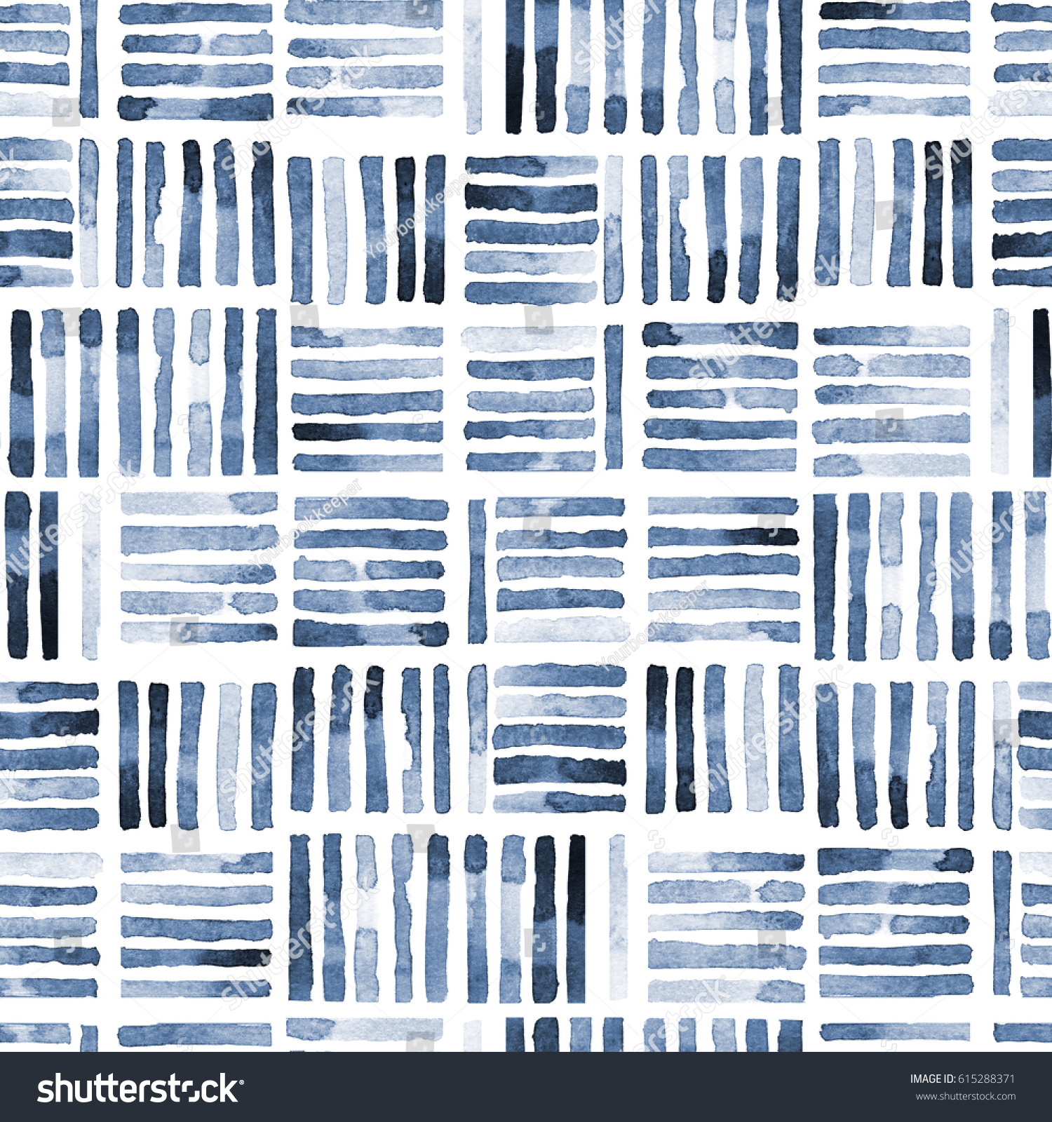 Seamless pattern. Watercolor background with hand drawn elements.