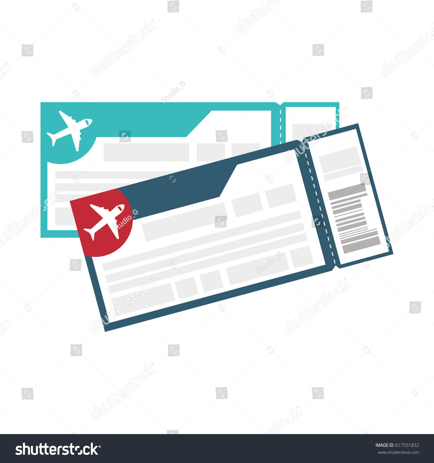 flight tickets isolated icon