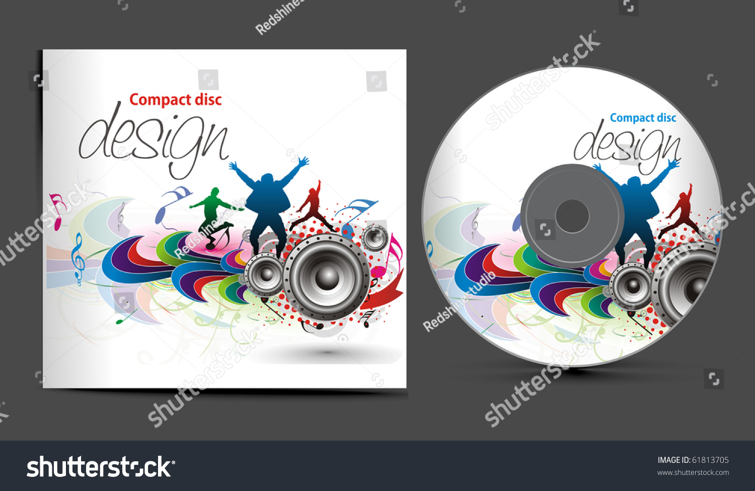 vector music cd cover design template with copy space vector ...