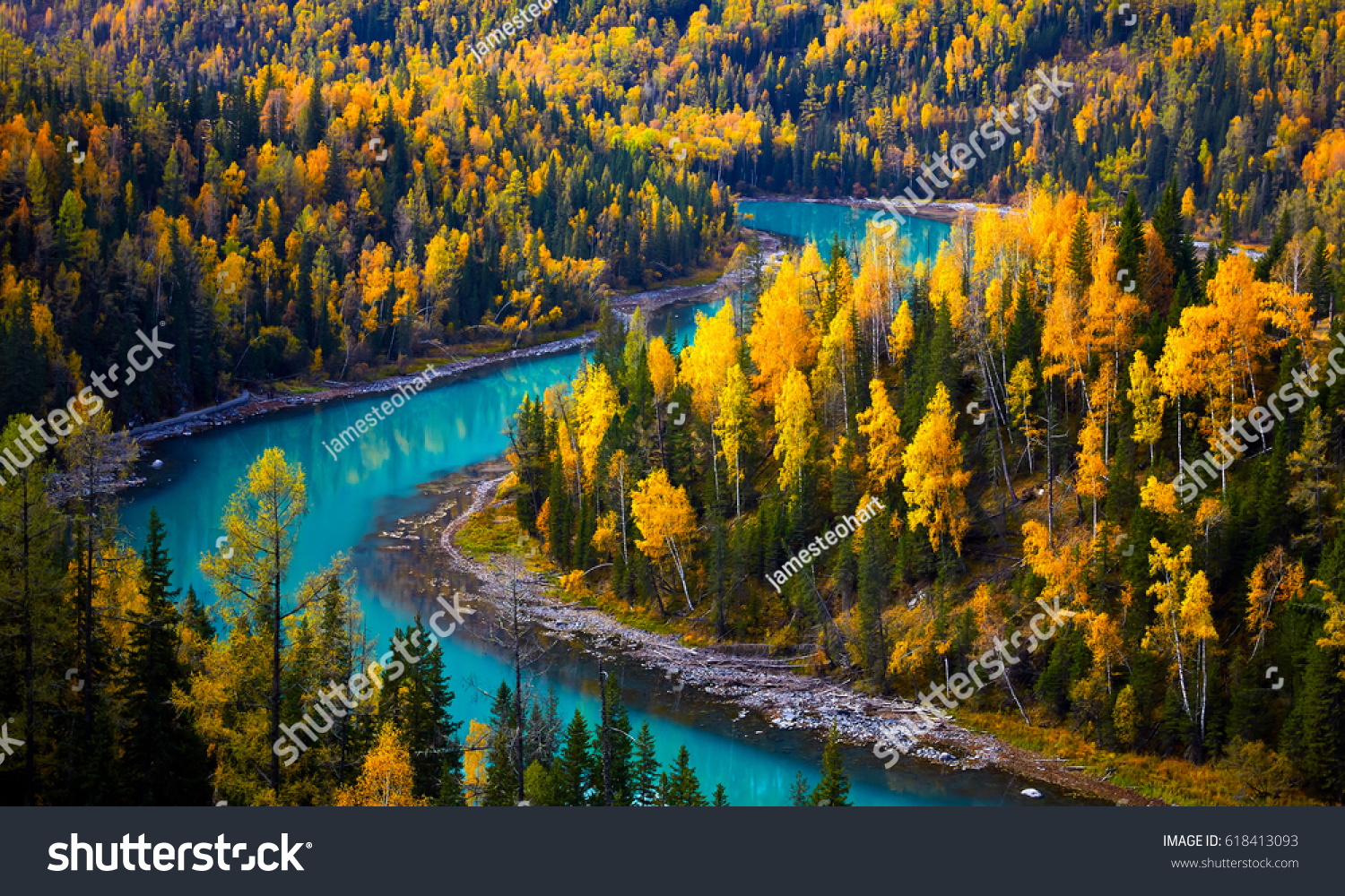 Colorful Moon Bay   scenery in Xinjiang  China.
