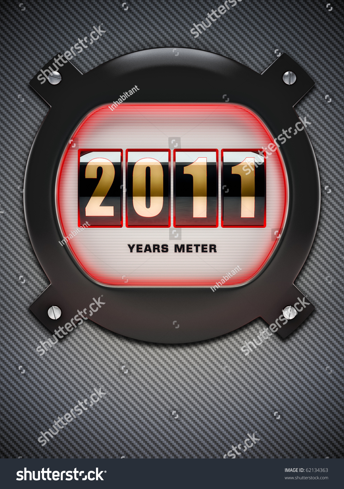 stylized counter of new years made in 3d