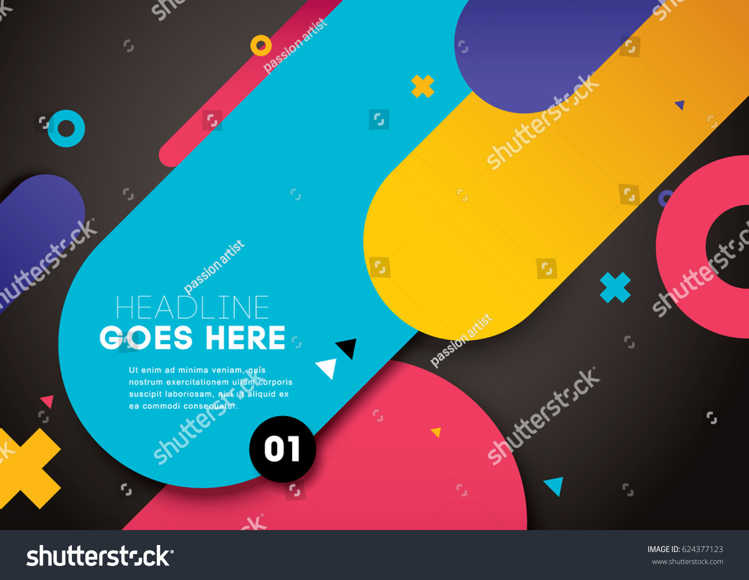 Vector of modern abstract layout and background