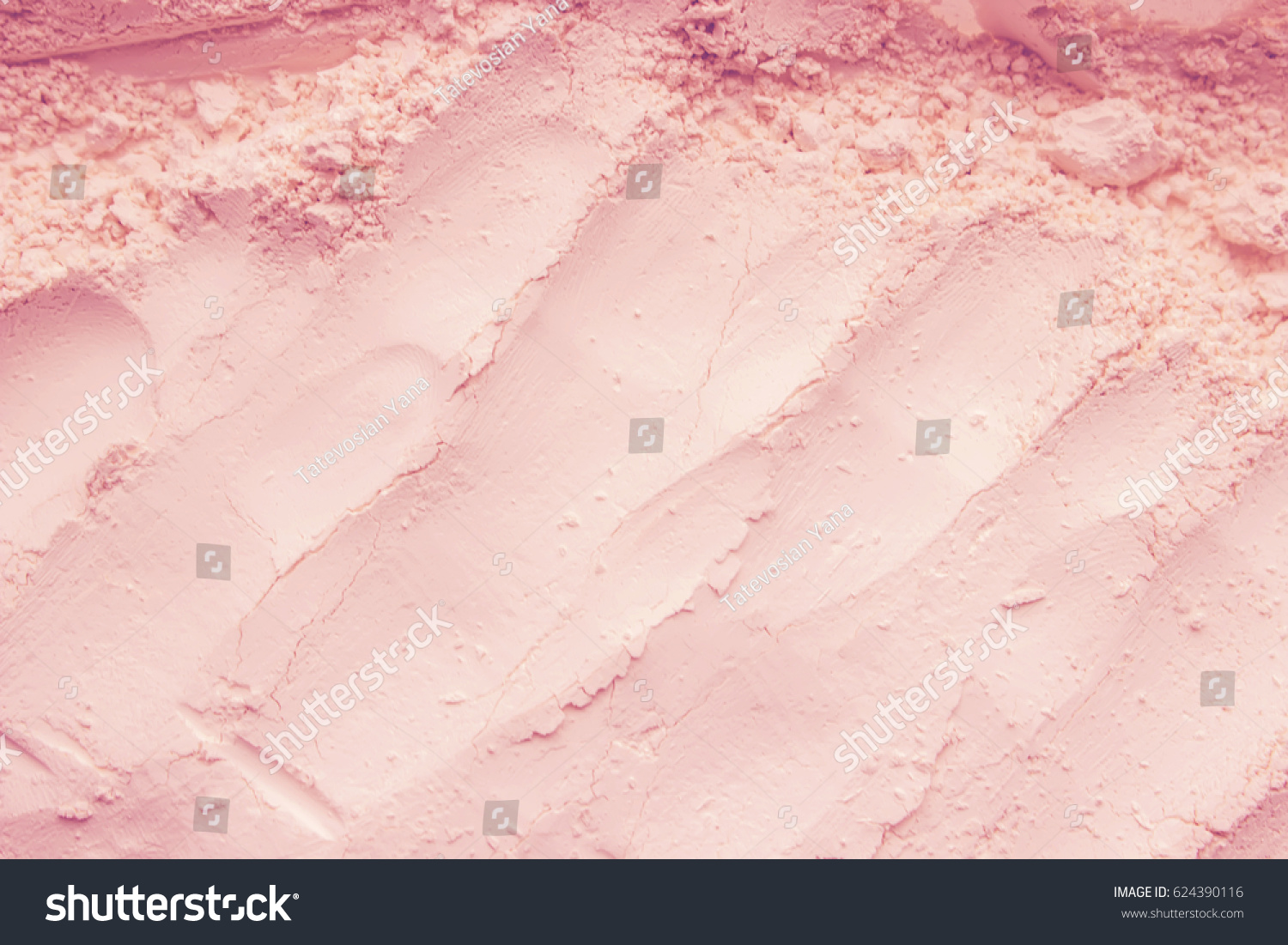 pink clay dry powder cosmetic texture. 