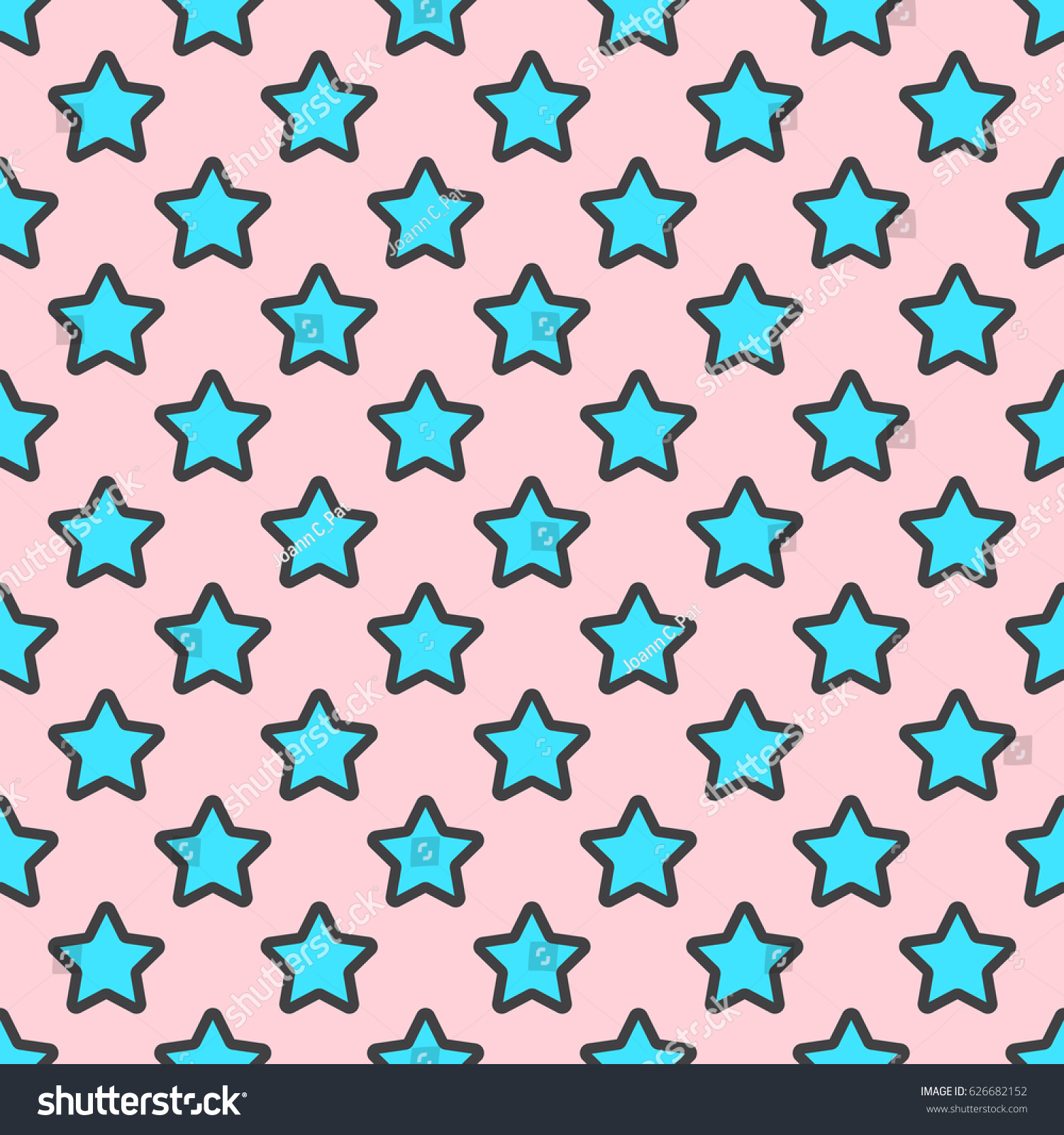 cute vector Star  seamless background pattern
