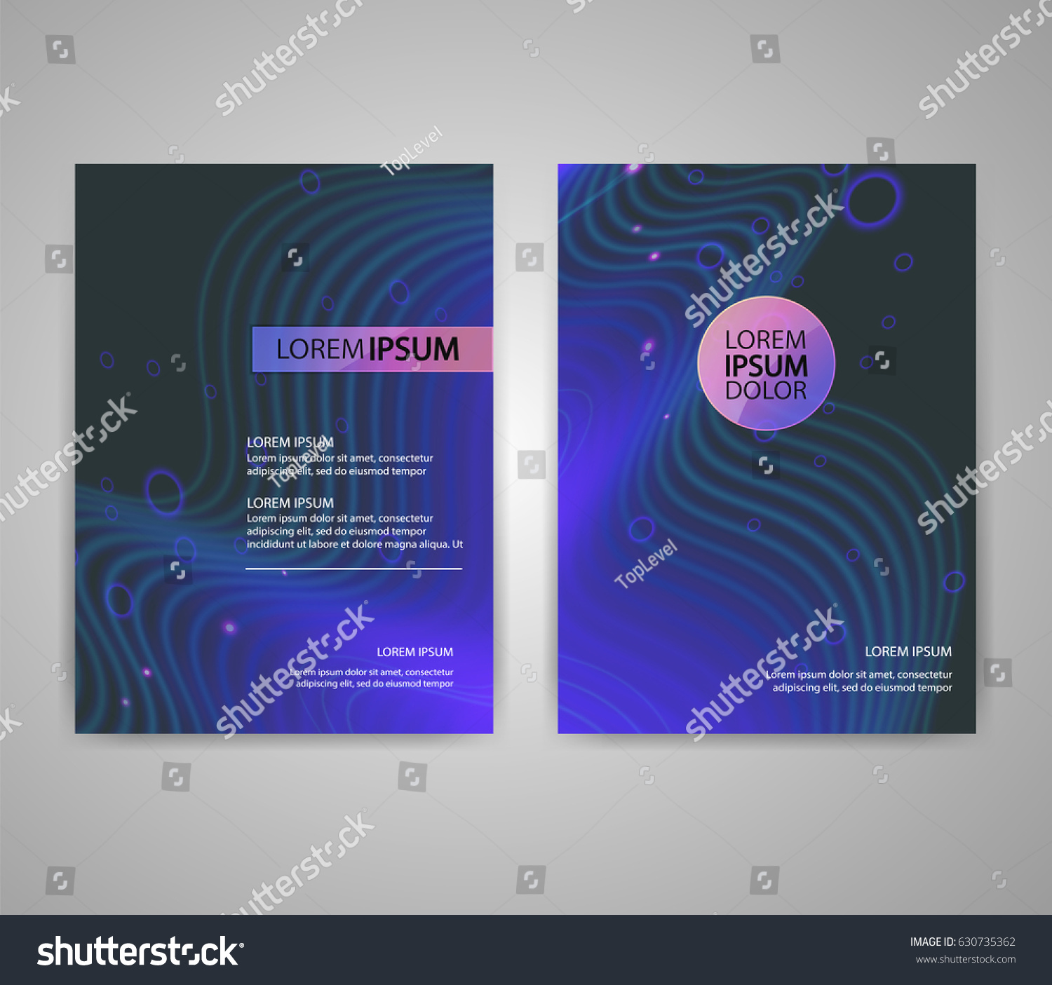 Brochure flyer layouts with abstract colorful background in A4 size. You can use it for poster  magazine cover or card templates