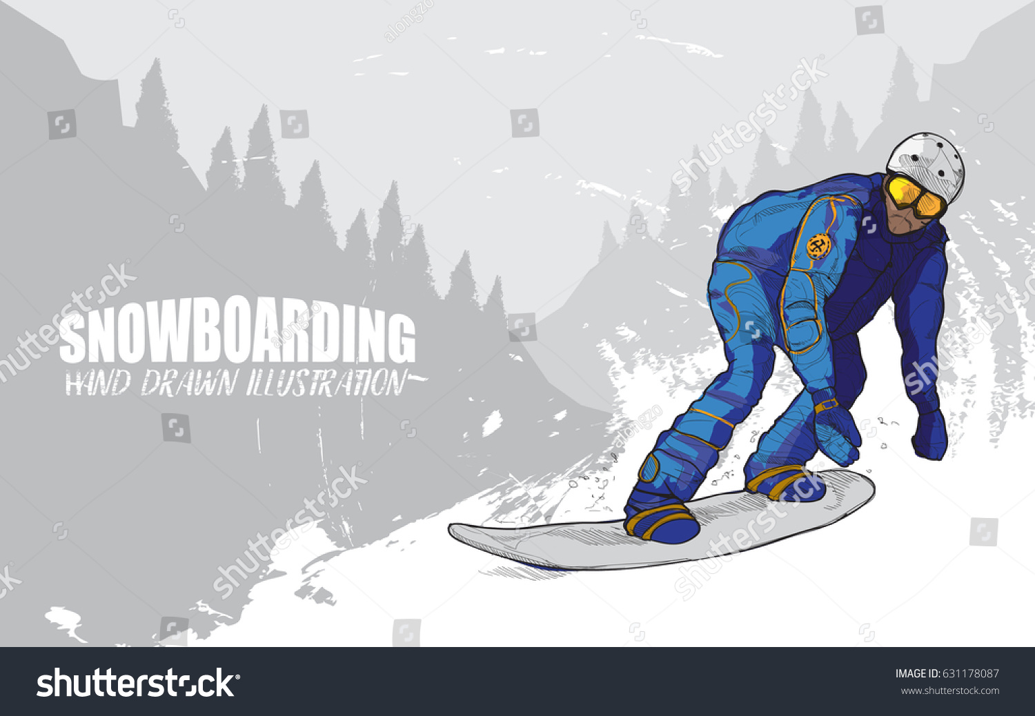 Sport background. Winter sport. Snowboarder background design